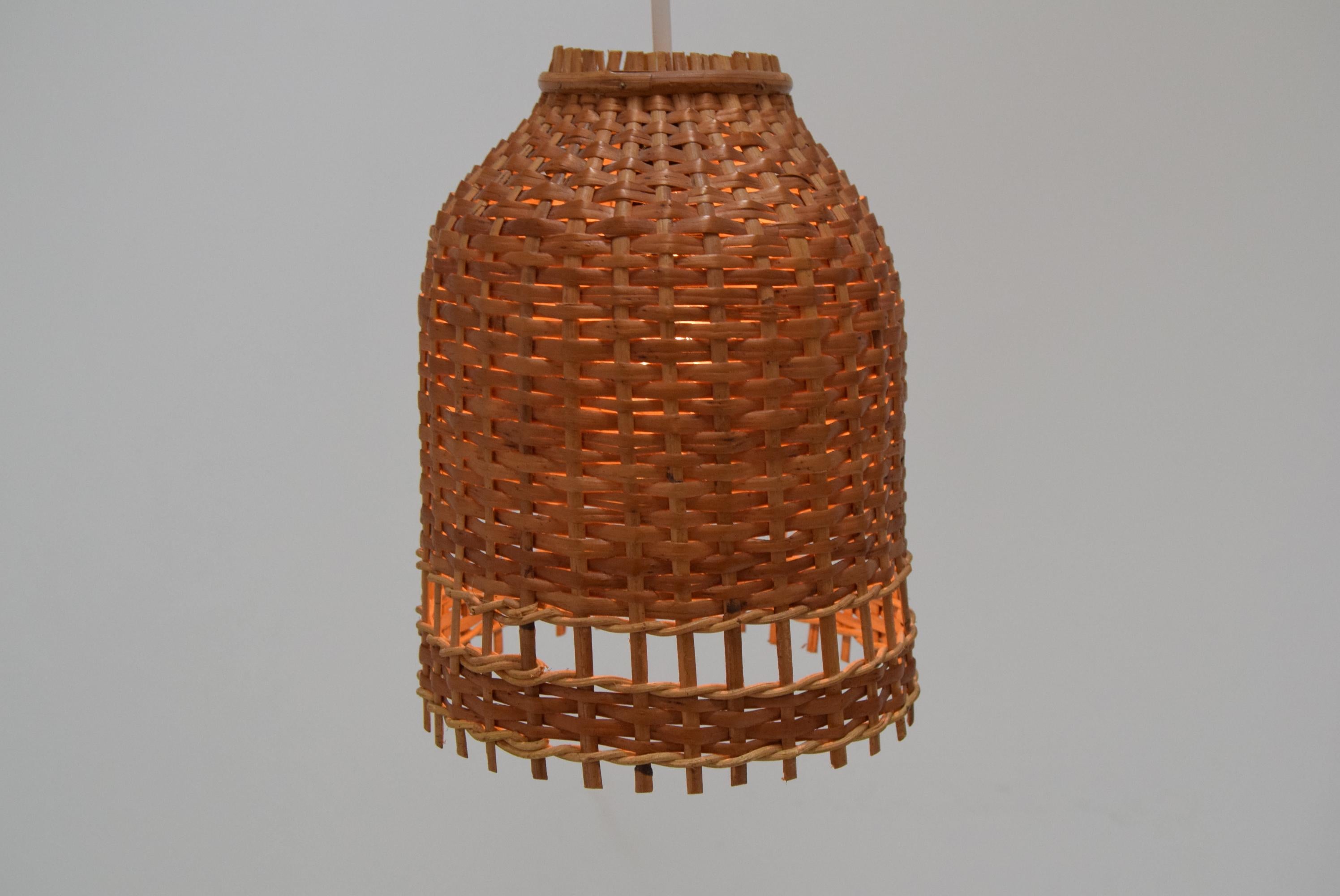 Mid-Century Wicker Pendant from Uluv, 1960´s For Sale 2