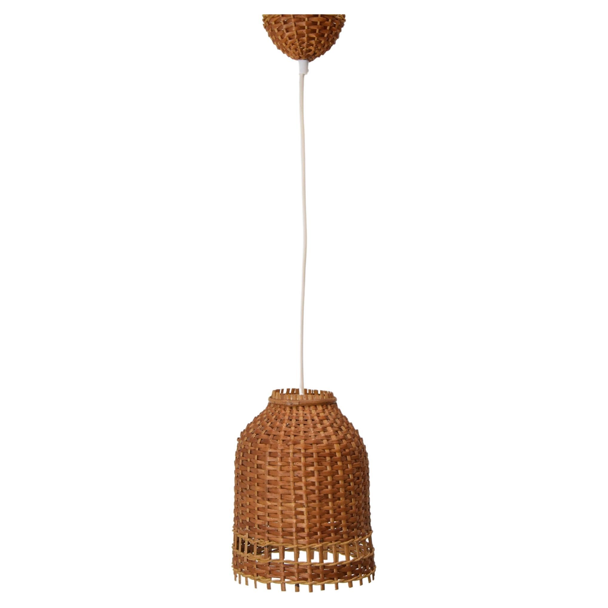 Mid-Century Wicker Pendant from Uluv, 1960´s For Sale