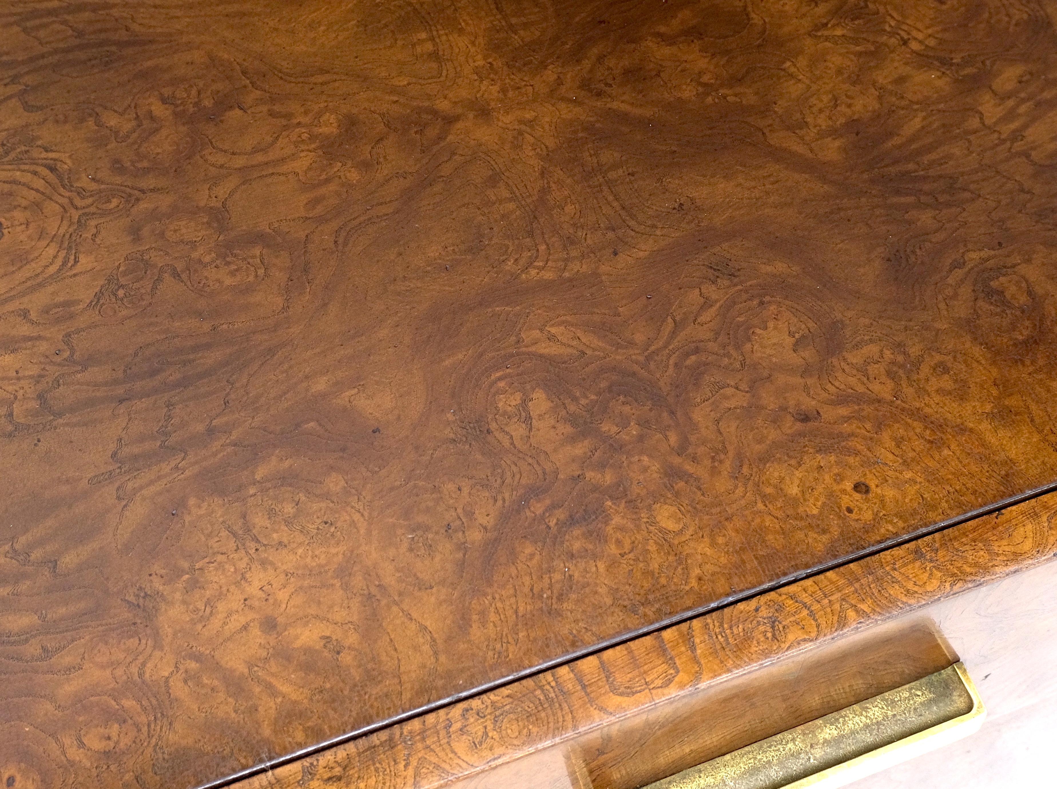 Mid Century Widdicomb Burl Wood Two Door One Drawer End Table Nightstand Mint! For Sale 10