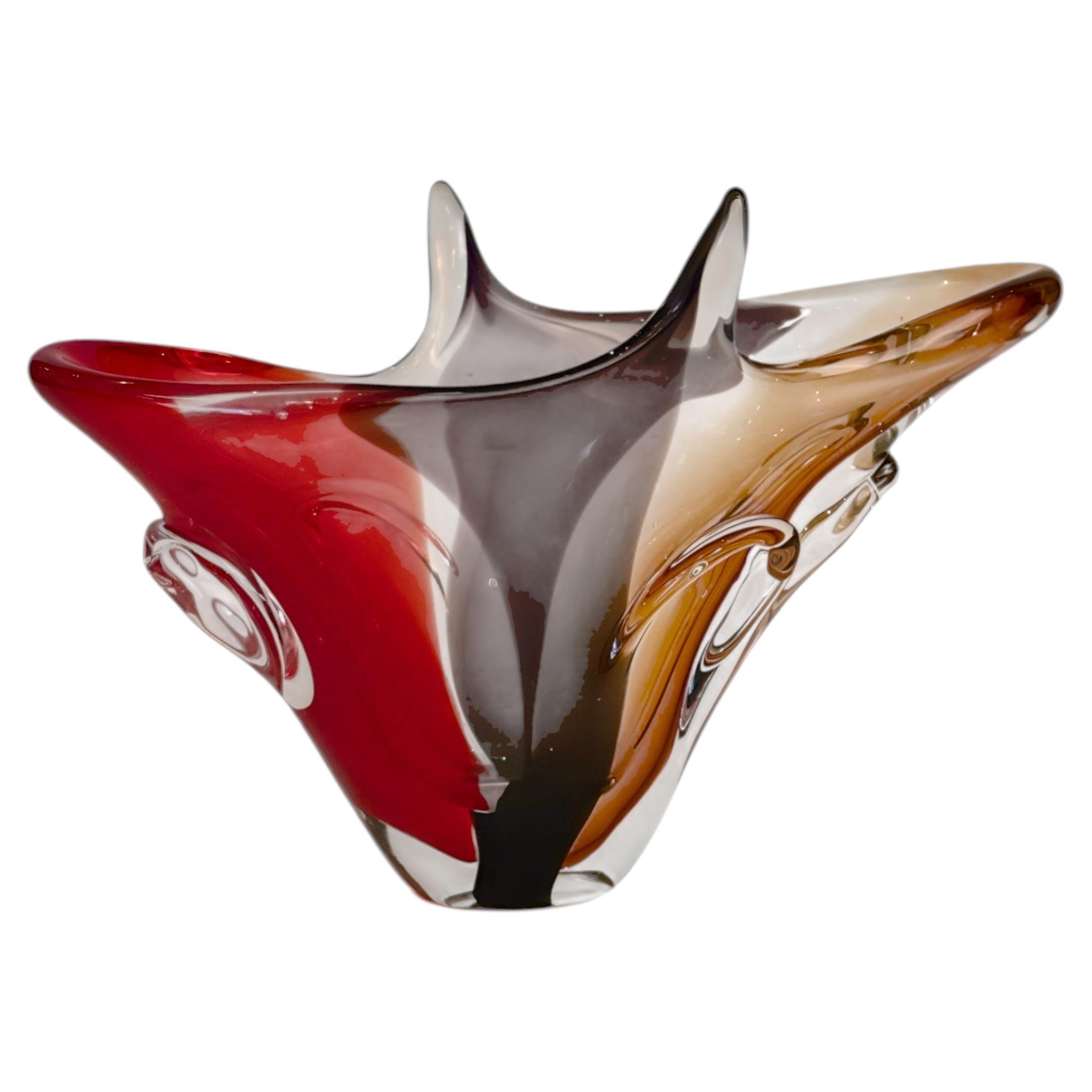 Mid-Century Modern Murano Glass Vase in the style of Ragazzi For Sale