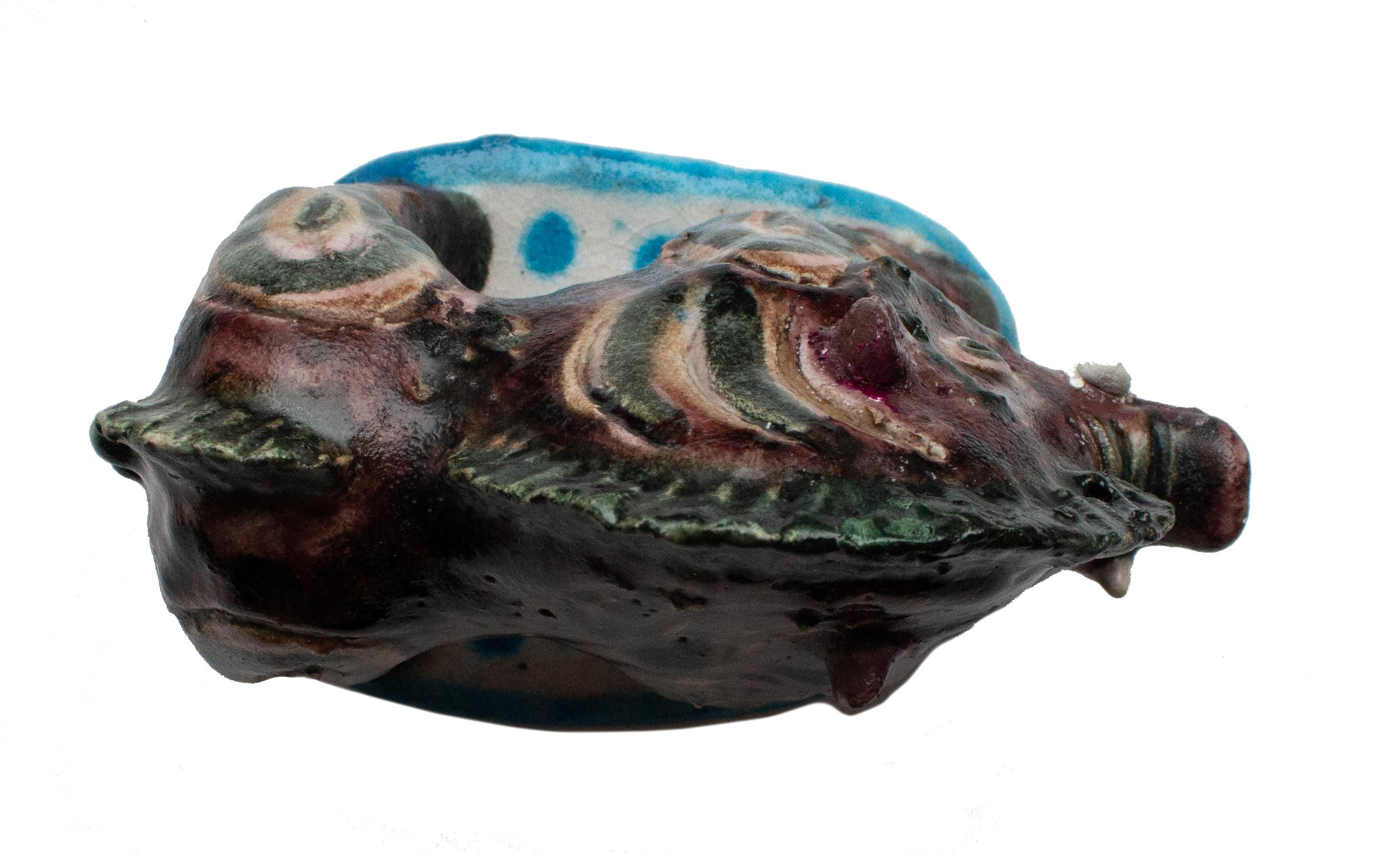 Mid-Century Wild Boar Sculpture by Guido Gambone For Sale 4
