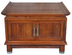 Mid Century Willett Solid Cherry Side End Table TV Console Cabinet Ming Asian