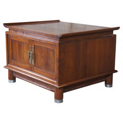 Mid Century Willett Solid Cherry Side End Table TV Console Cabinet Ming Asian