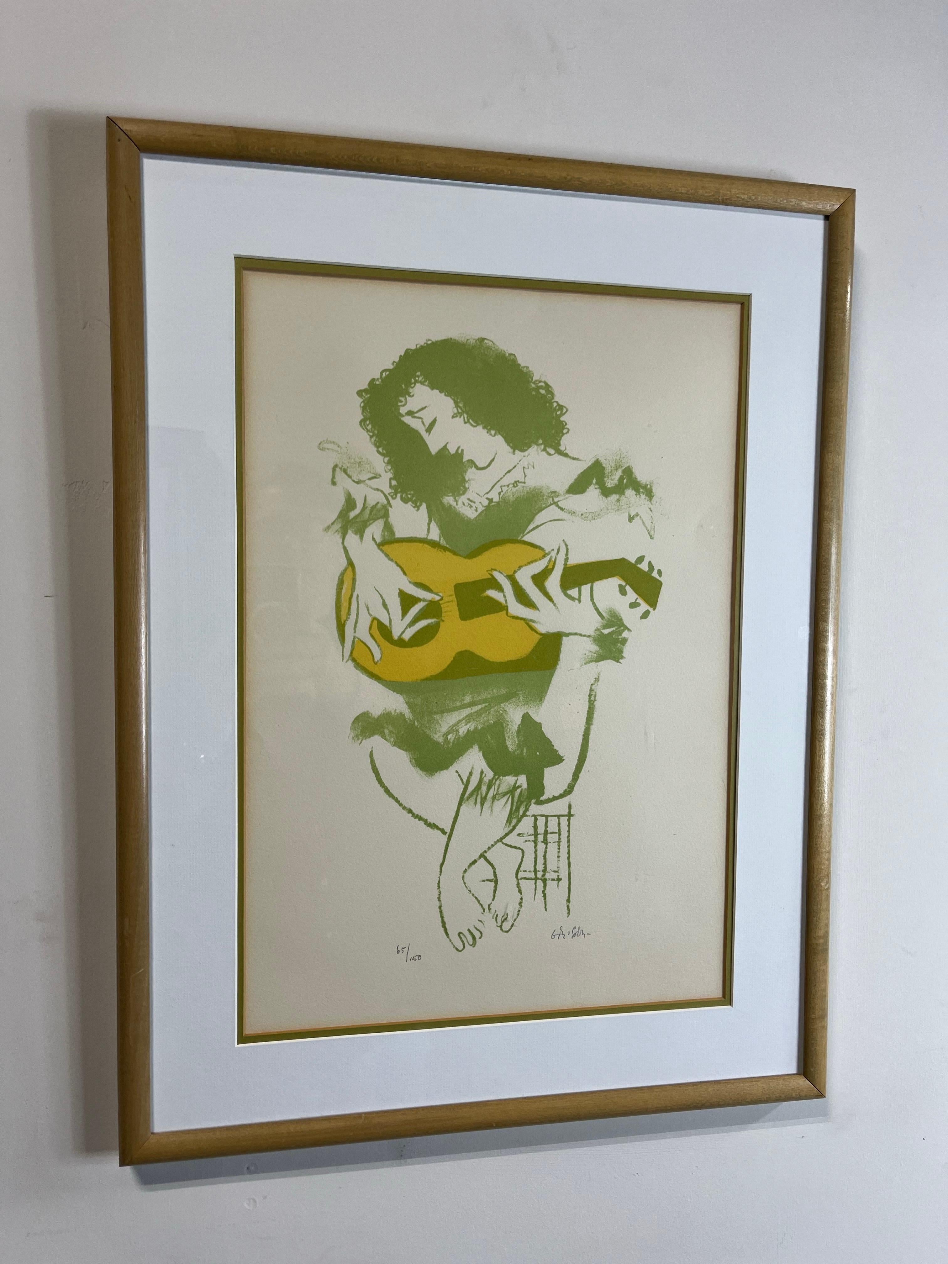 Litografía de mediados de siglo de William Gropper Estadounidense en venta