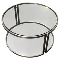 Mid Century William Plunkett Coulsdon Coffee Table, 1960s, Satin Steel, Glass