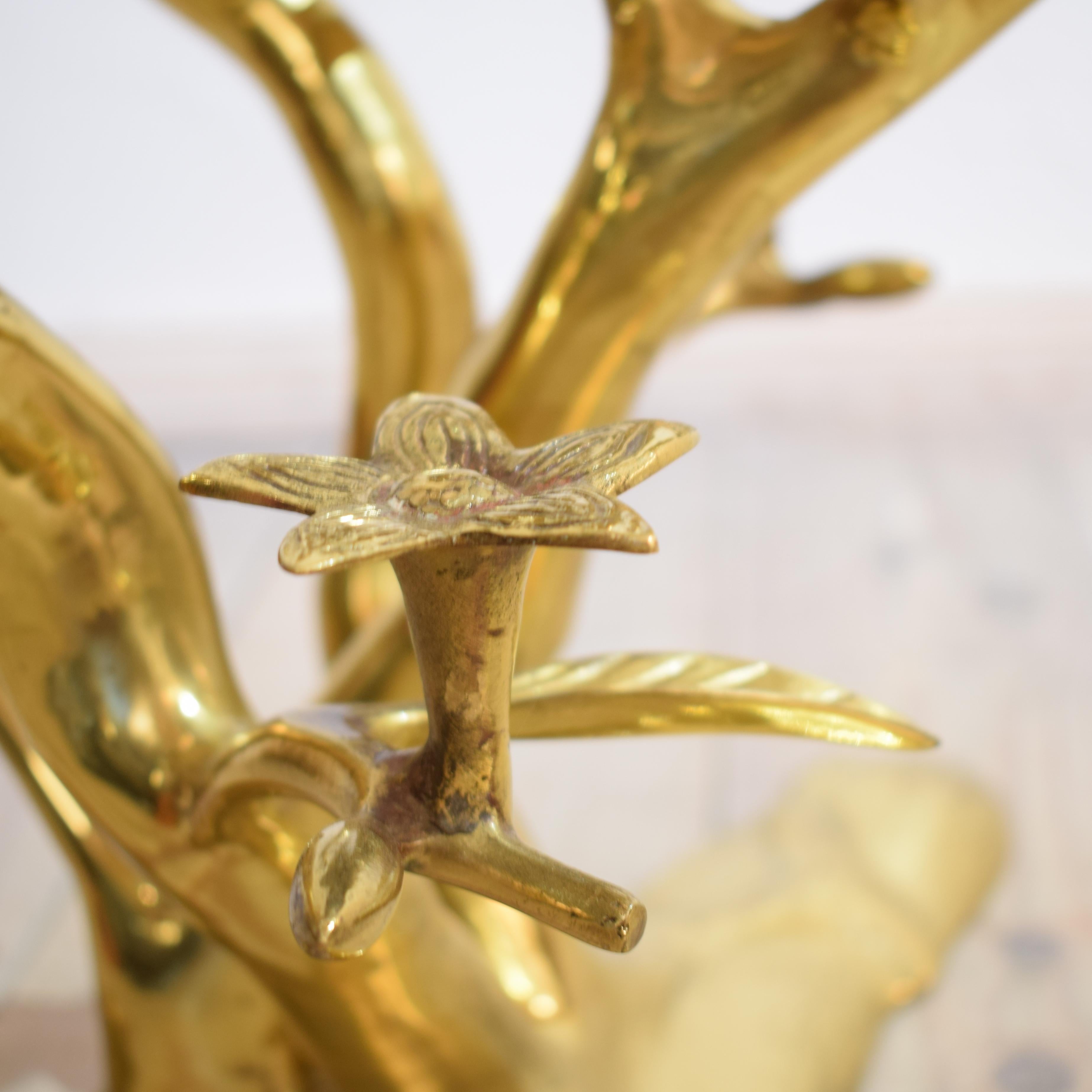 Mid-Century Willy Daro Organic Brass Coffee Table with Birds In Good Condition In Berlin, DE