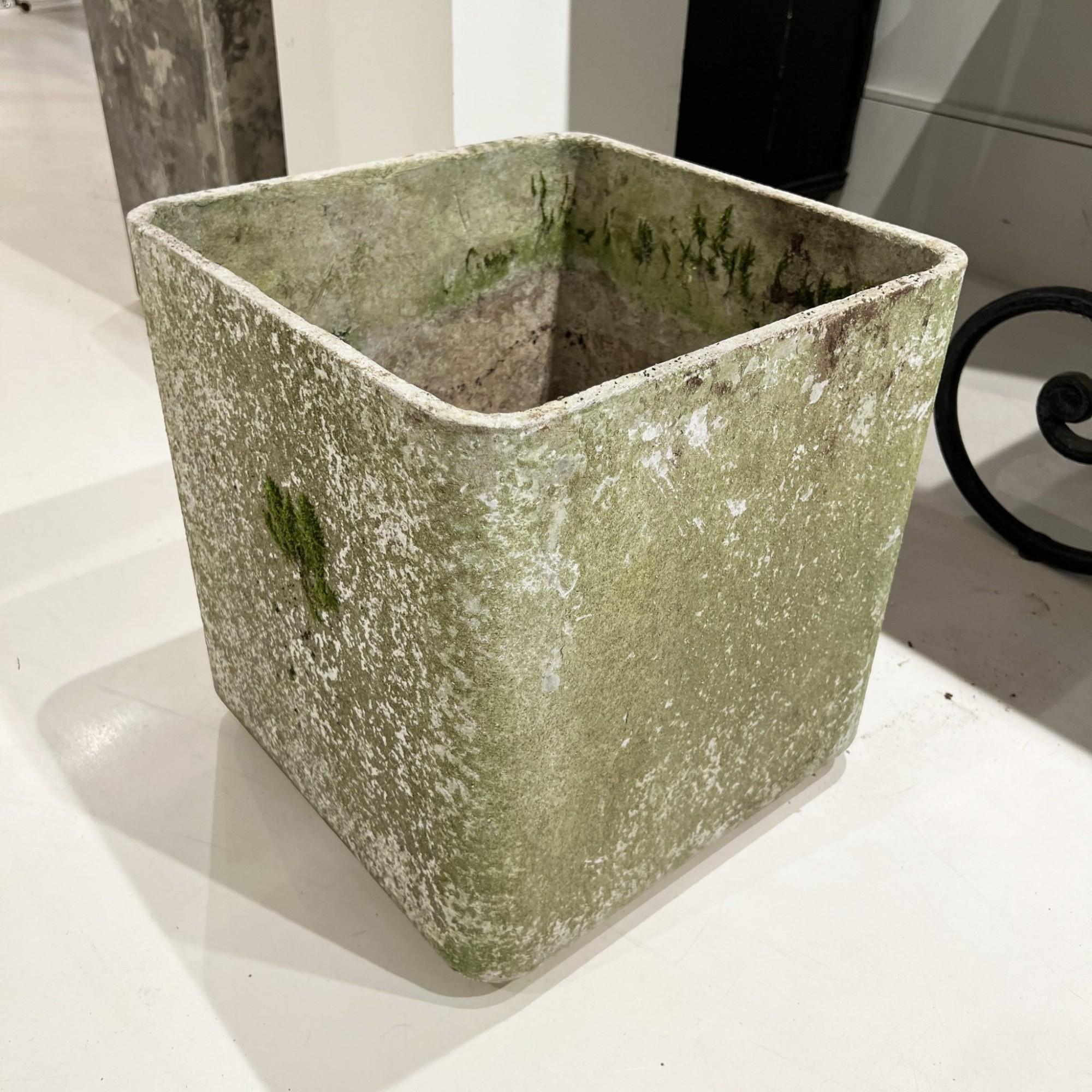 Mid-Century Willy Guhl Square Jardiniere In Fair Condition For Sale In New Orleans, LA