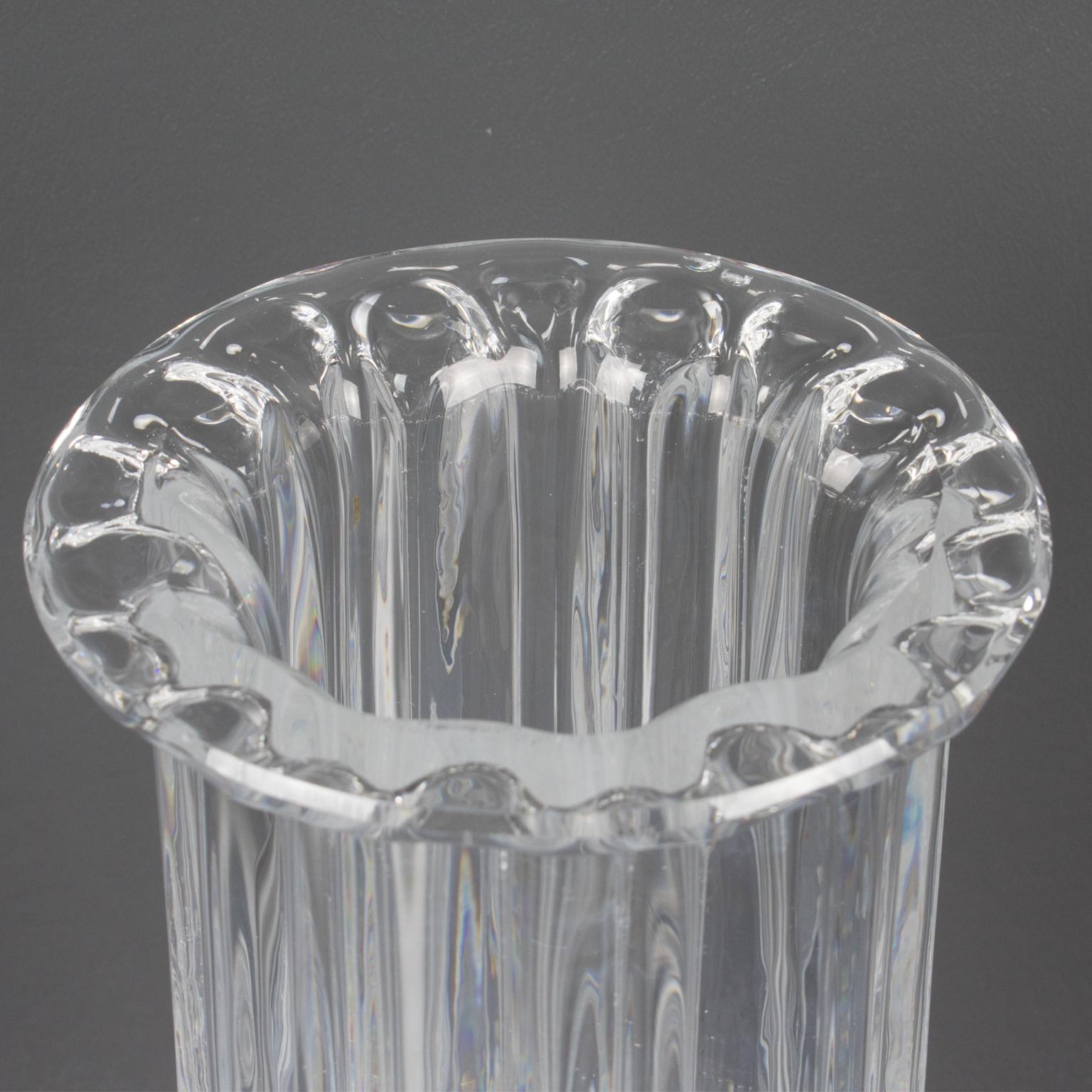 Mid-Century Willy Johansson Art Glass Vase for Hadeland Norway In Excellent Condition For Sale In Atlanta, GA