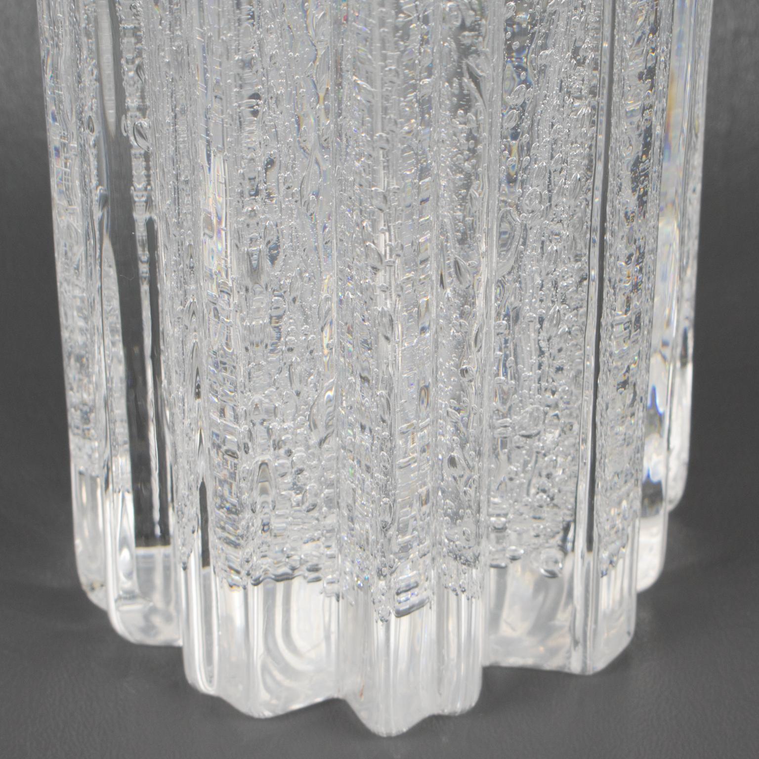 Late 20th Century Mid-Century Willy Johansson Art Glass Vase for Hadeland Norway For Sale