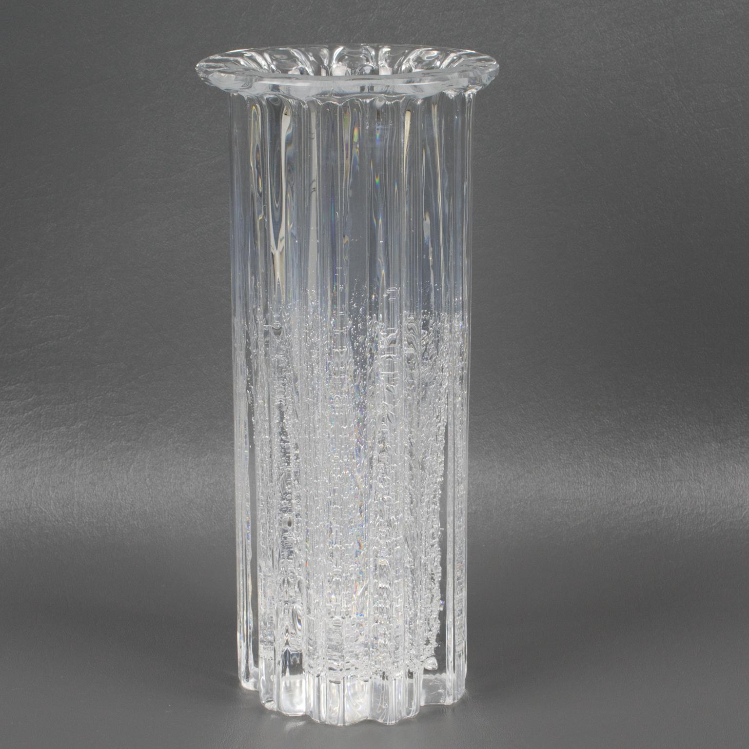 Mid-Century Willy Johansson Art Glass Vase for Hadeland Norway For Sale 2
