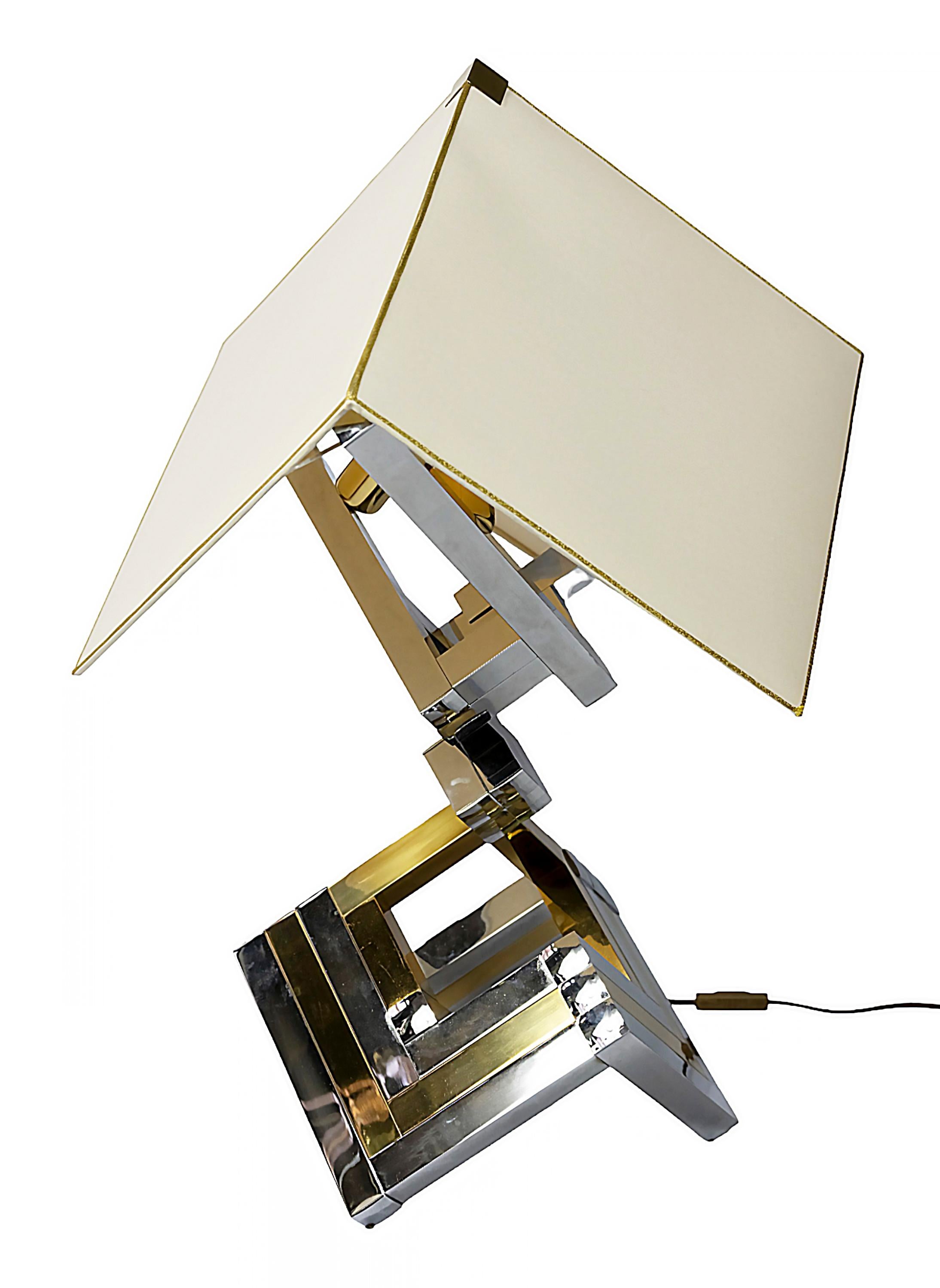 Spanish Mid-Century Willy Rizzo Table Lamp For Lumica, 1970's For Sale