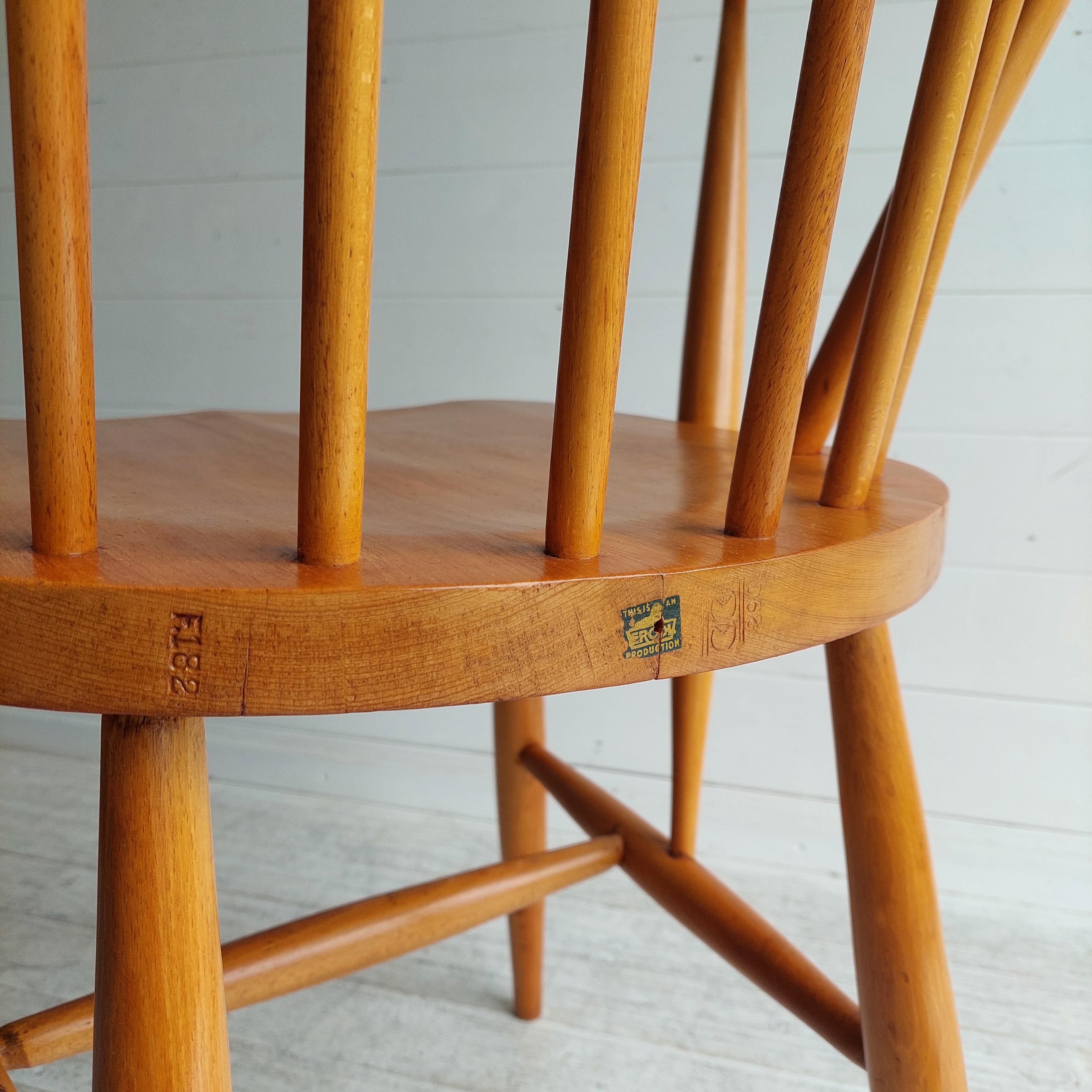 Mid Century Windsor Ercol Carver Chair Cc41 290 Model F182, 1940s 50s 2