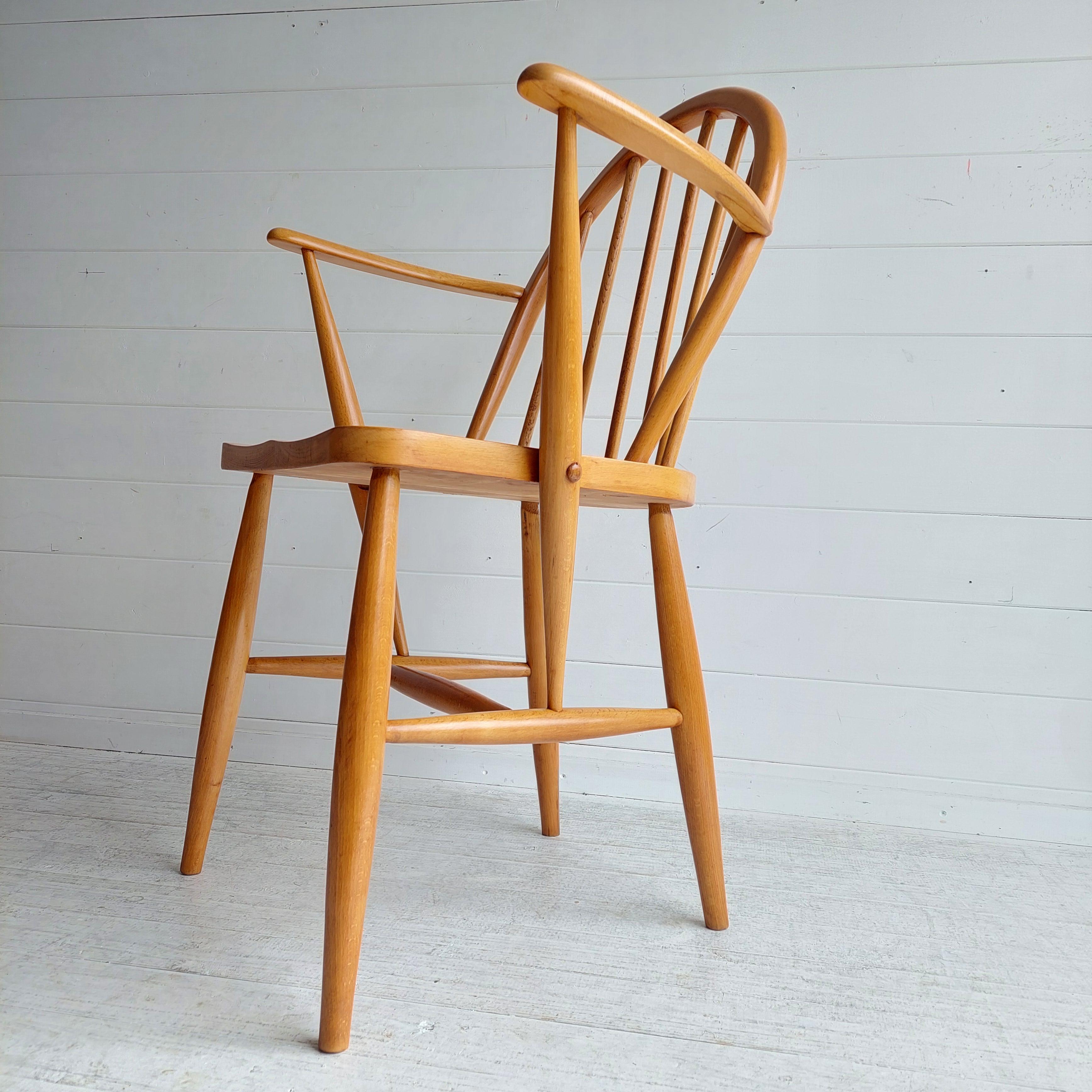 20th Century Mid Century Windsor Ercol Carver Chair Cc41 290 Model F182, 1940s 50s