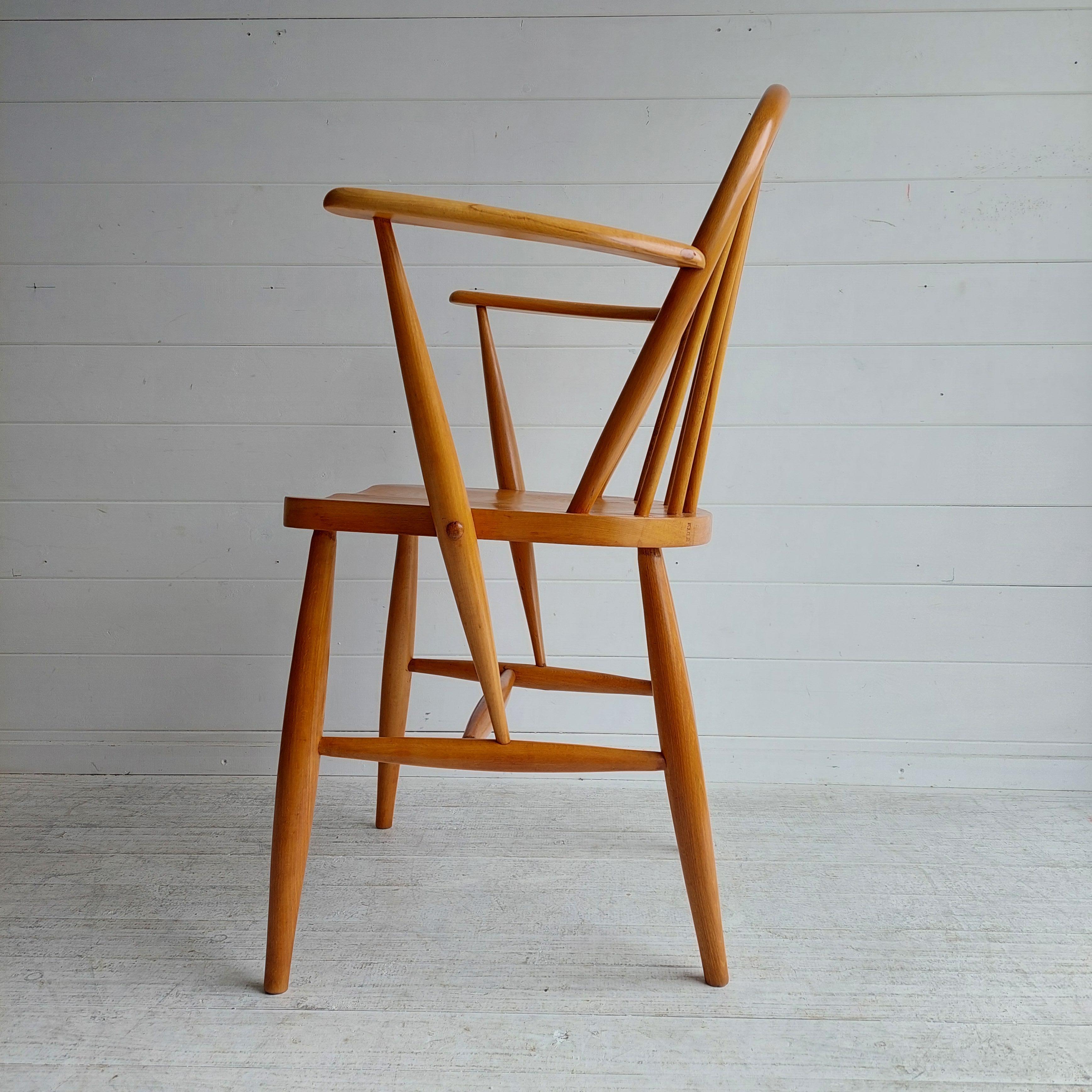 Mid Century Windsor Ercol Carver Chair Cc41 290 Model F182, 1940s 50s 1
