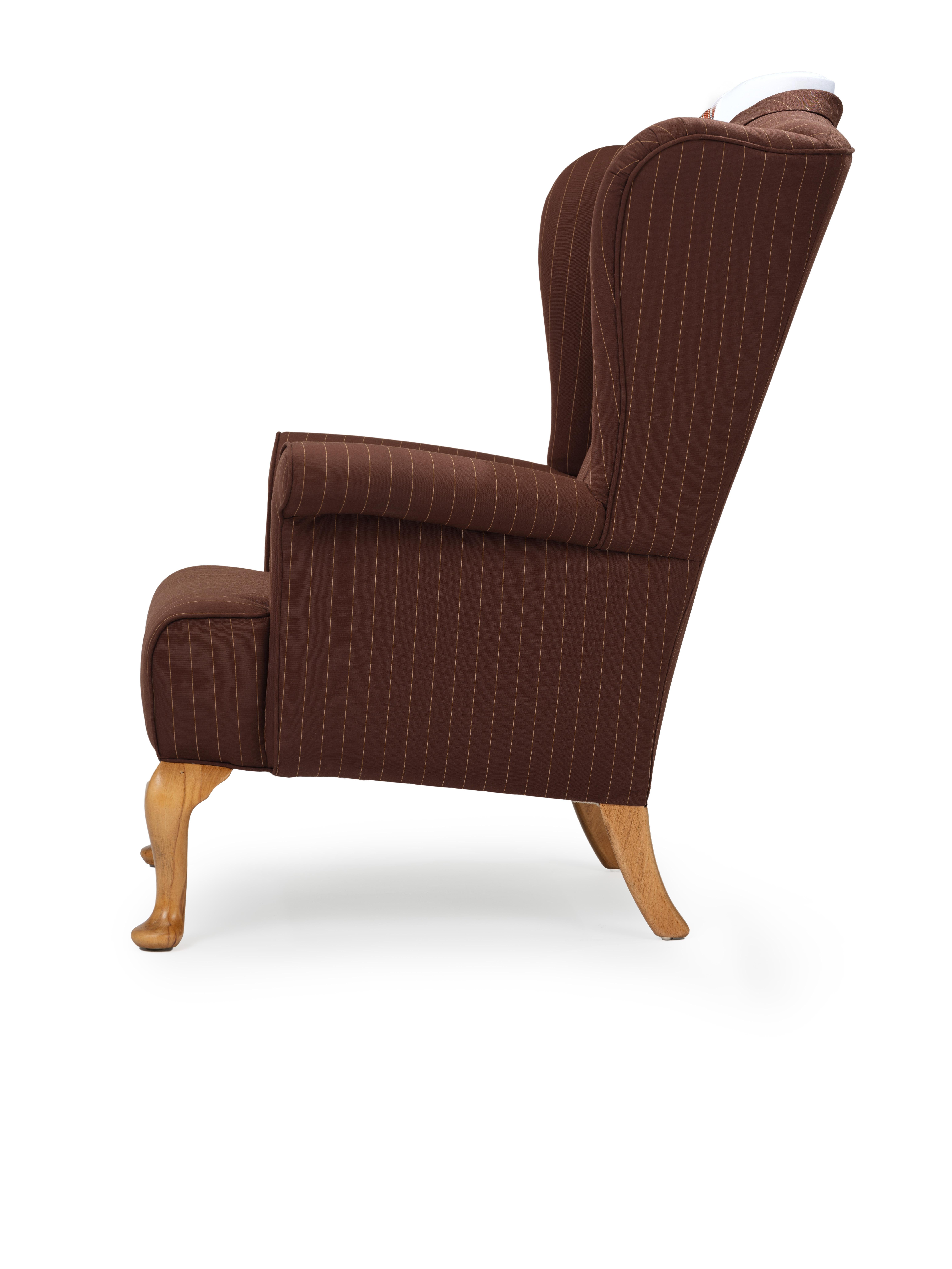 Midcentury Wingback Armchair 'The Great Gatsby' Wing Chair Bespoke 3