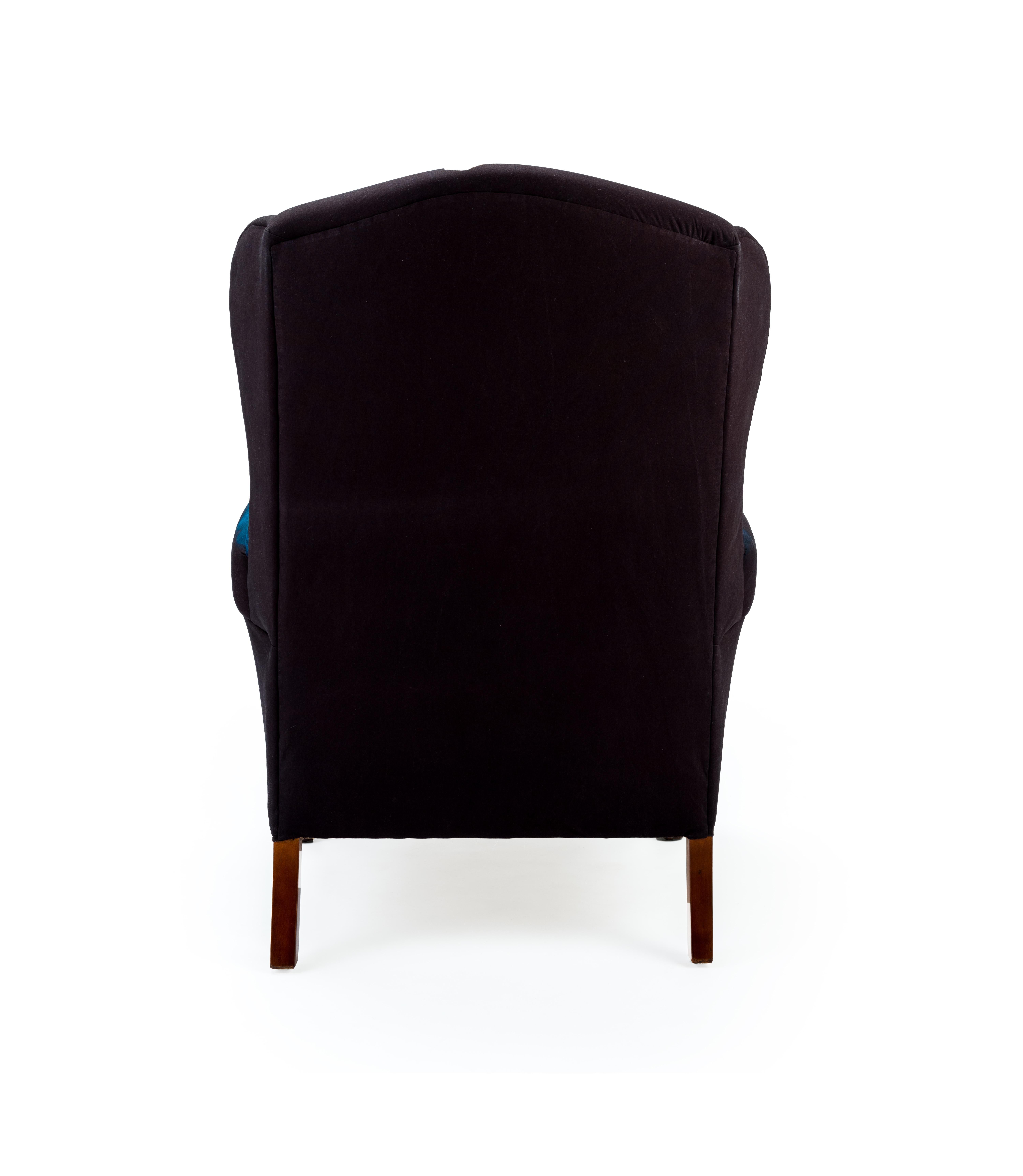 Midcentury Wing Back Armchair 'the Mafia Boss’  Bespoke Unique One of a Kind 6