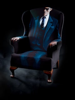 Midcentury Wing Back Armchair 'the Mafia Boss’  Bespoke Unique One of a Kind