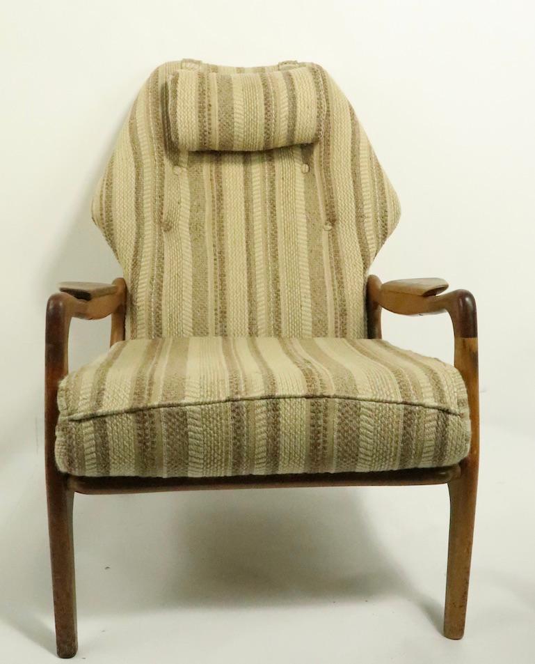 20th Century Mid Century Wing Chair by Adrian Pearsall
