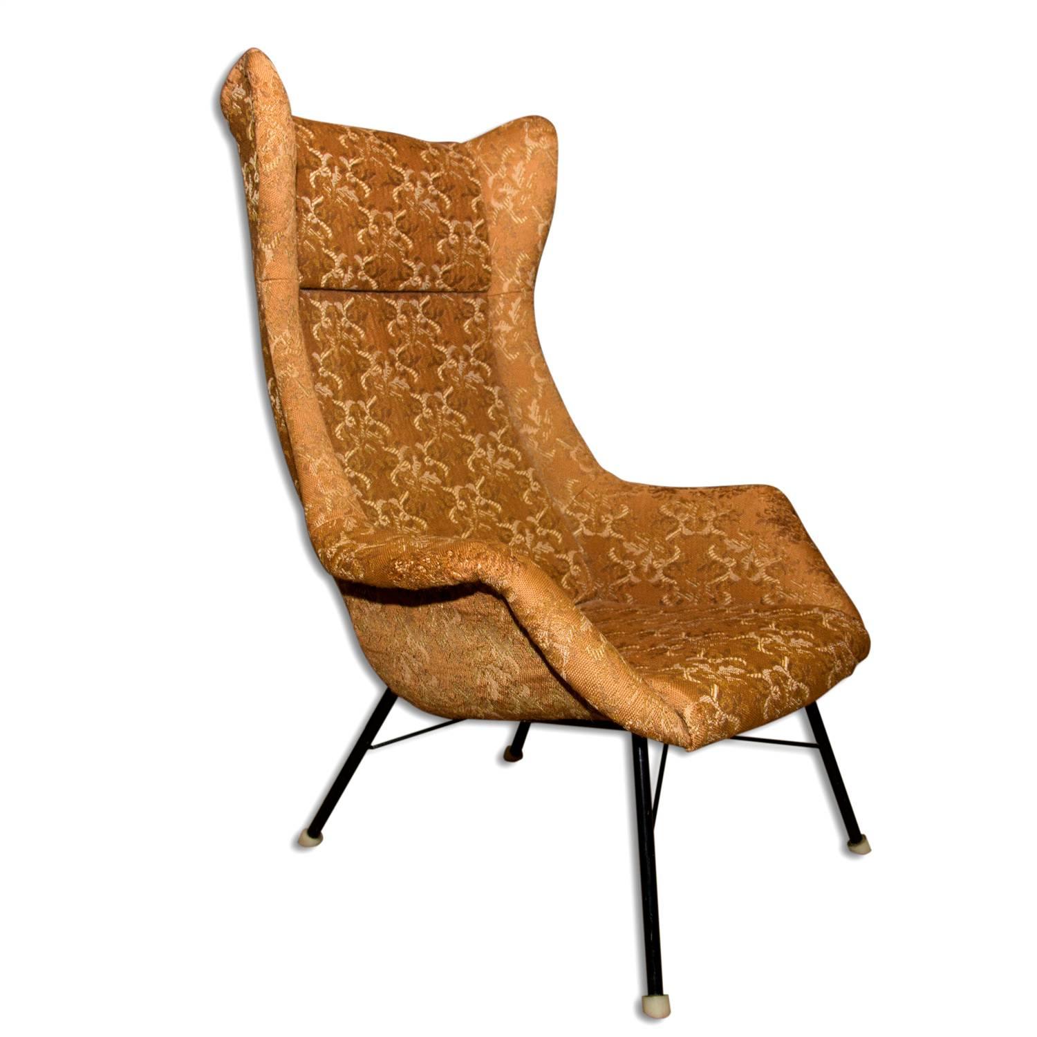 Mid-Century Modern Midcentury Wingback Chair by Miroslav Navratil, Czechoslovakia, 1960s