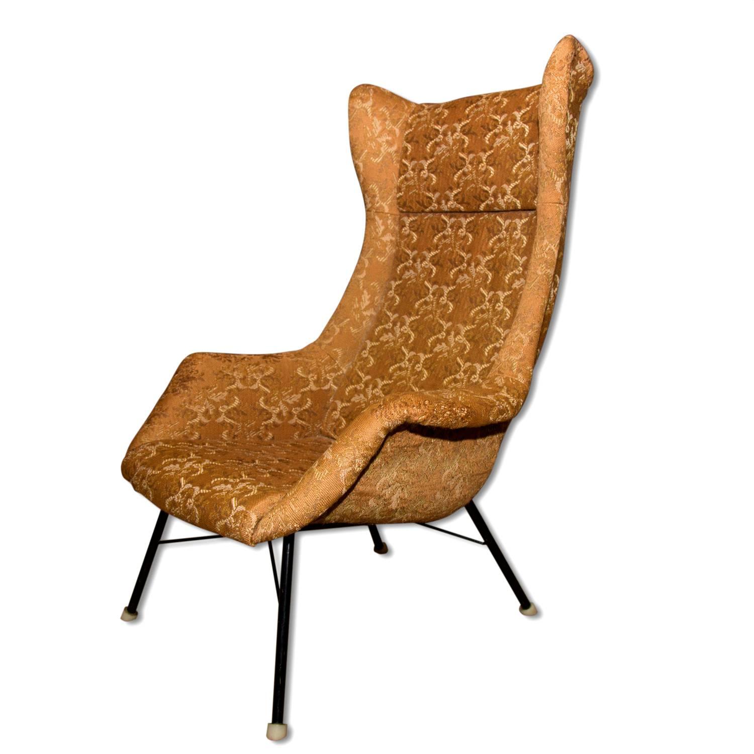 Midcentury Wingback Chair by Miroslav Navratil, Czechoslovakia, 1960s