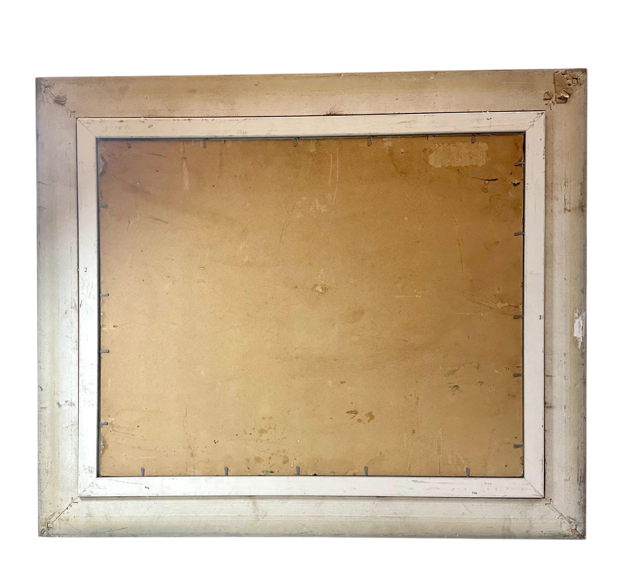 Wood Mid Century Winter Landscape by Texas Artist J.W. Thrasher For Sale