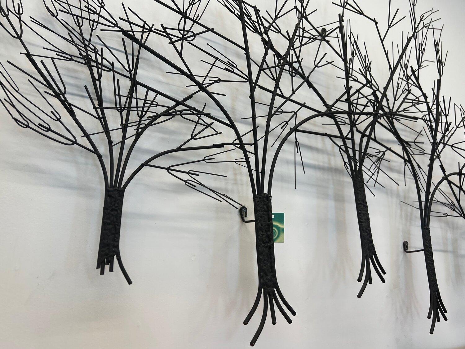 Mid-20th Century Mid-Century Winter Trees Wall Sculpture by C Jere