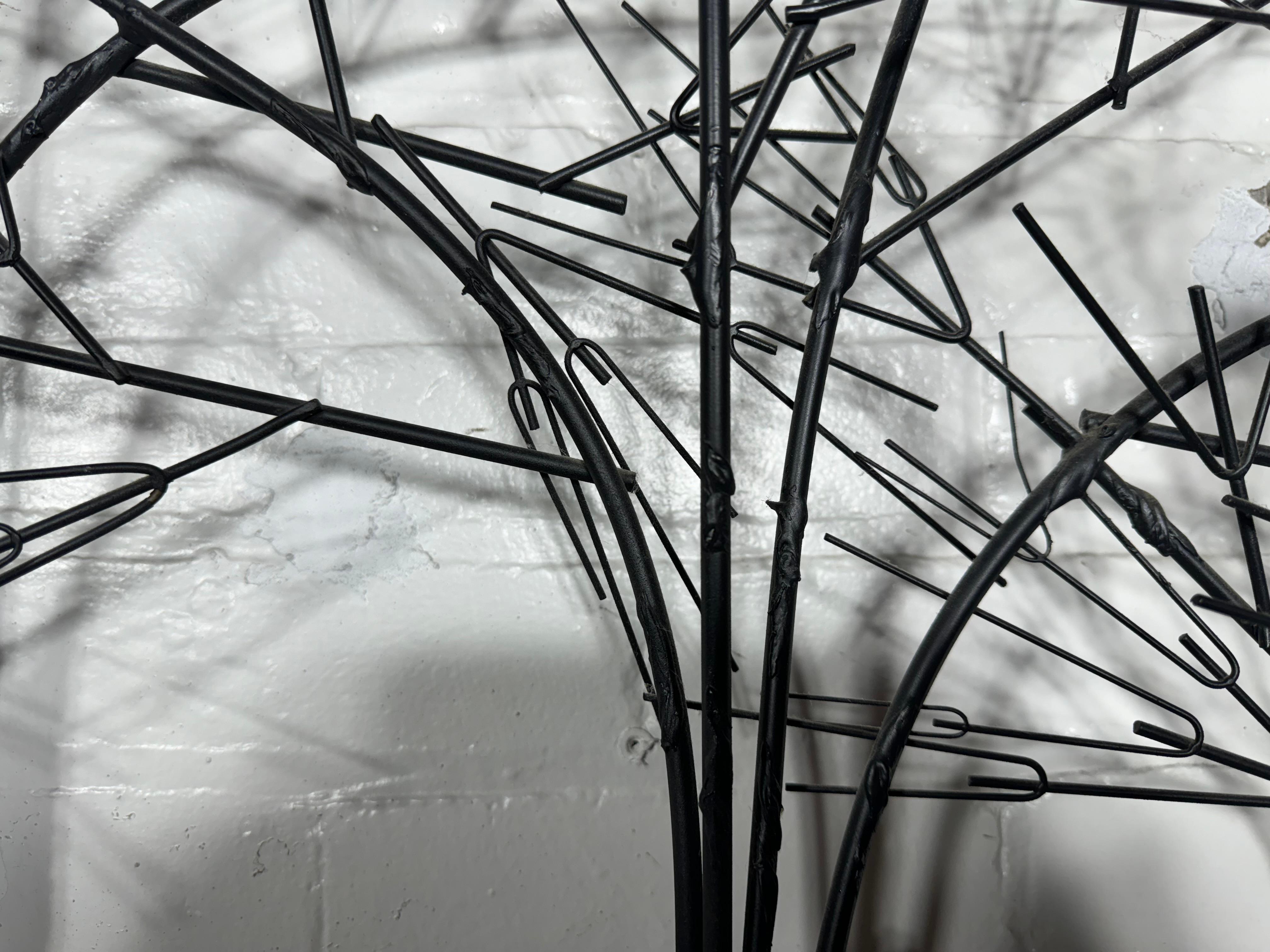 Mid-Century Winter Trees with Birds  Wall Sculpture by C Jere c 1969 In Good Condition In Buffalo, NY