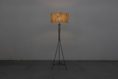 Mid-Century Stehlampe aus Draht mit Pflanzenregal