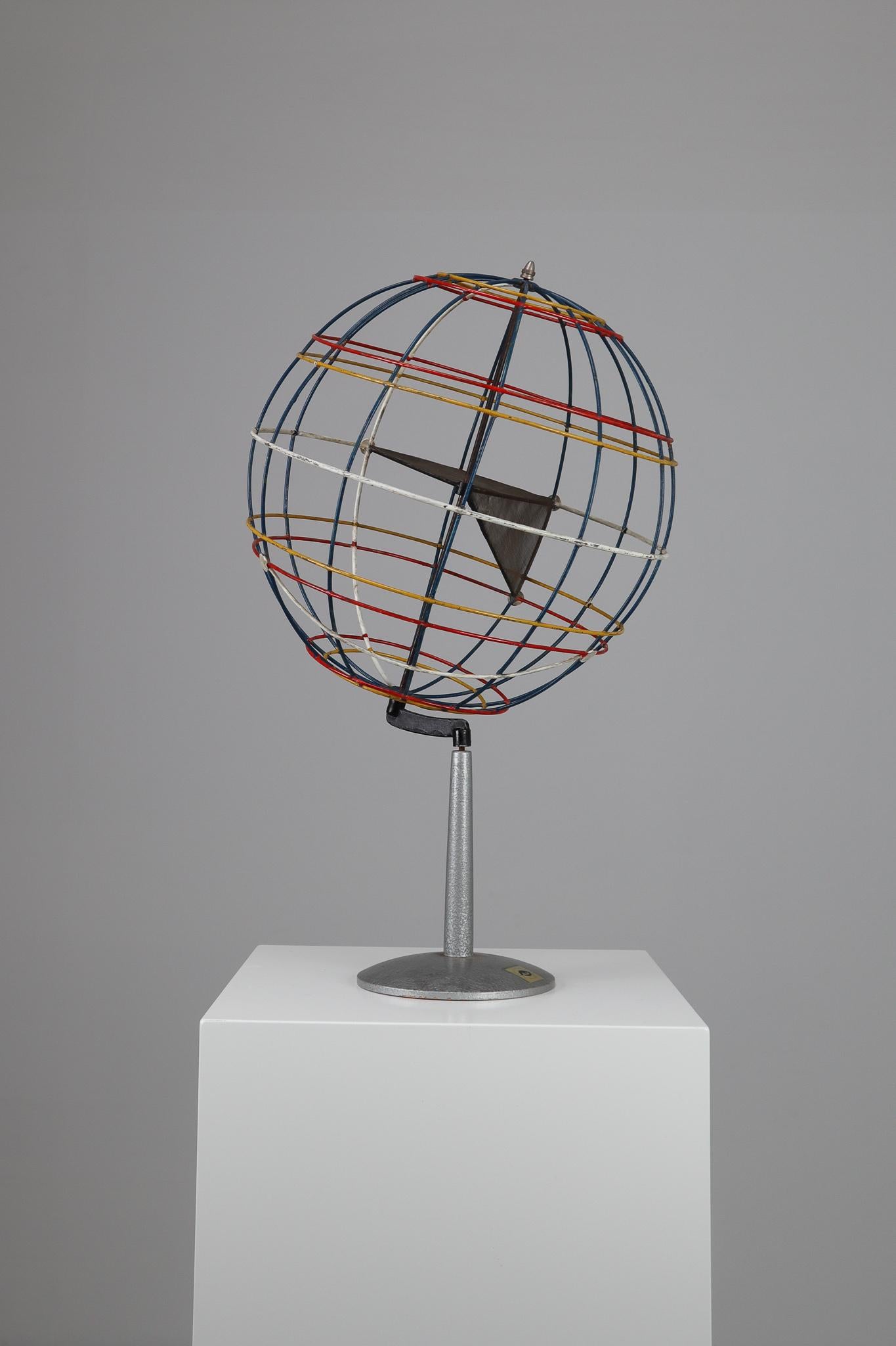 Mid-Century Wire Globe Made in Germany, 1950s 7