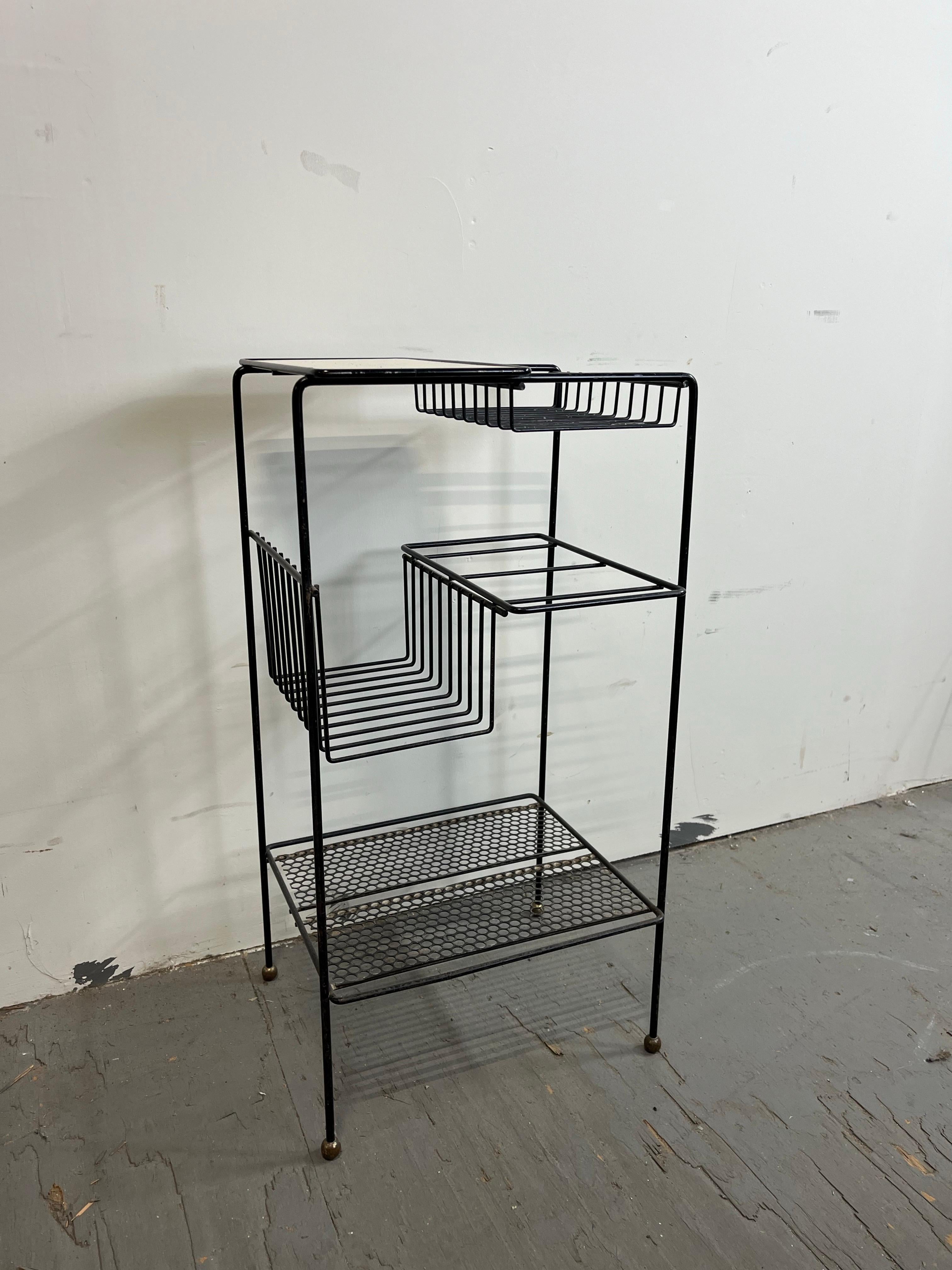 Mid-Century Modern Support en fil de fer du milieu du siècle en vente