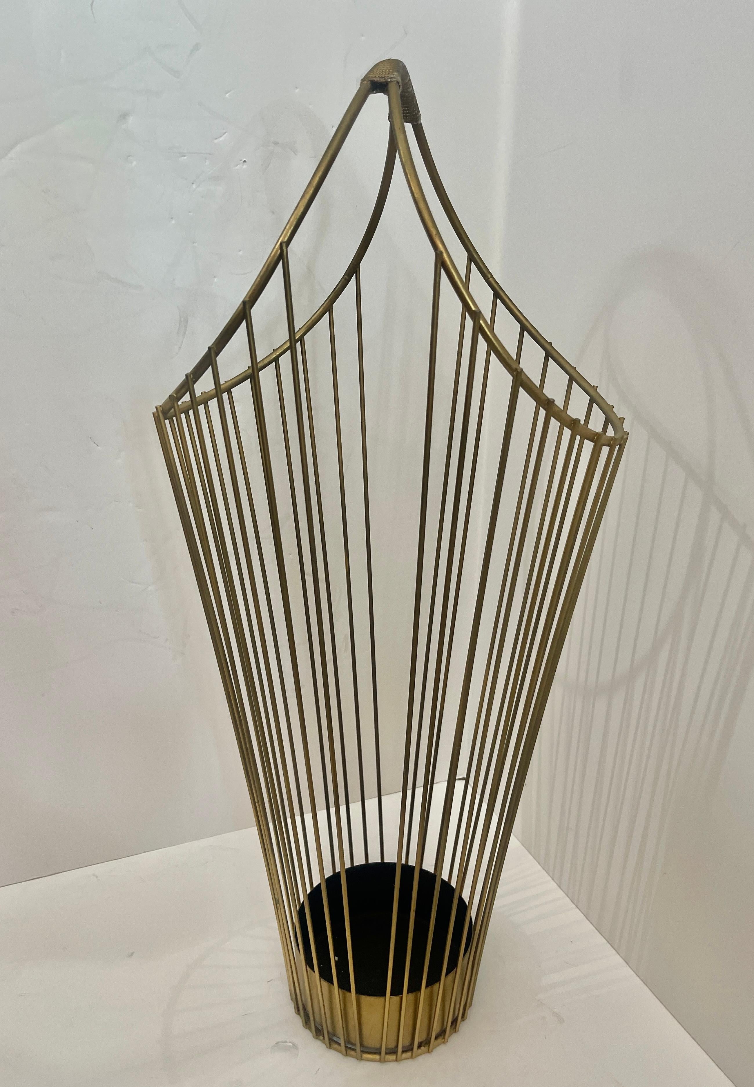 Mid-Century Wire Umbrella Stand In The style of Mathieux Mategot For Sale 3