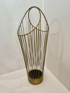 Mid-Century Wire Umbrella Stand In The style of Mathieux Mategot