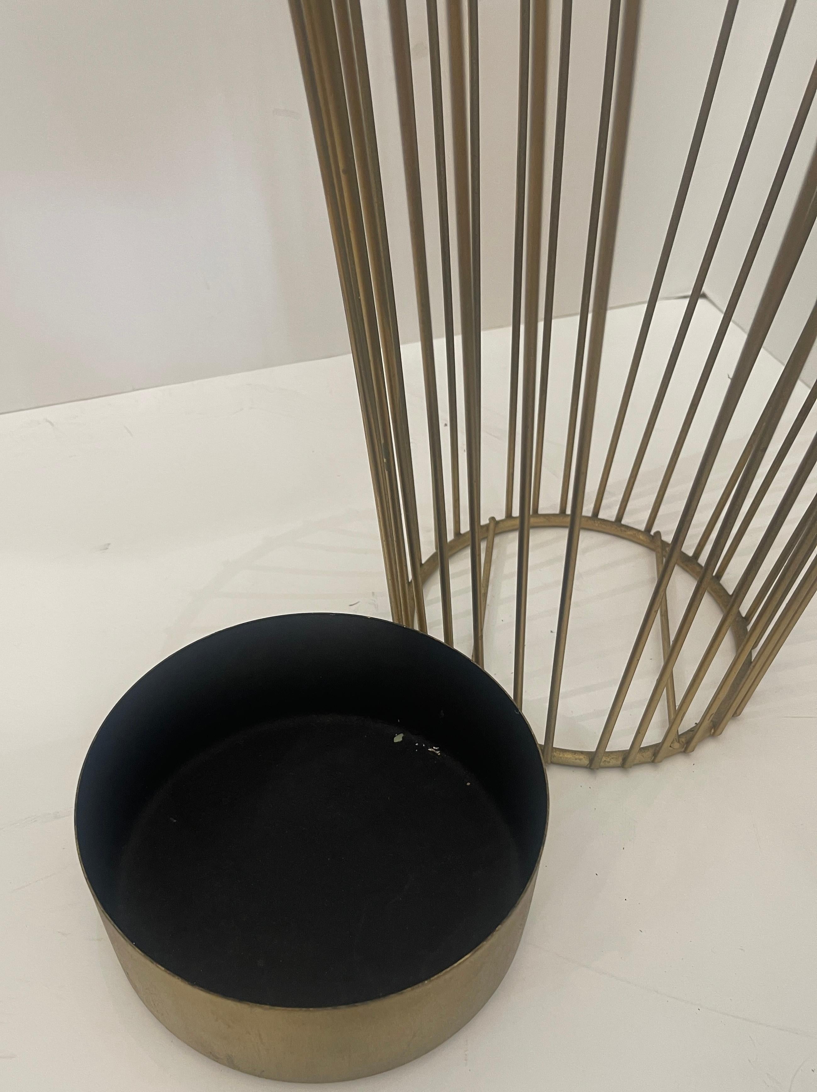 Mid-Century Modern Mid-Century Wire Umbrella Stand In The style of Mathieux Mategot For Sale