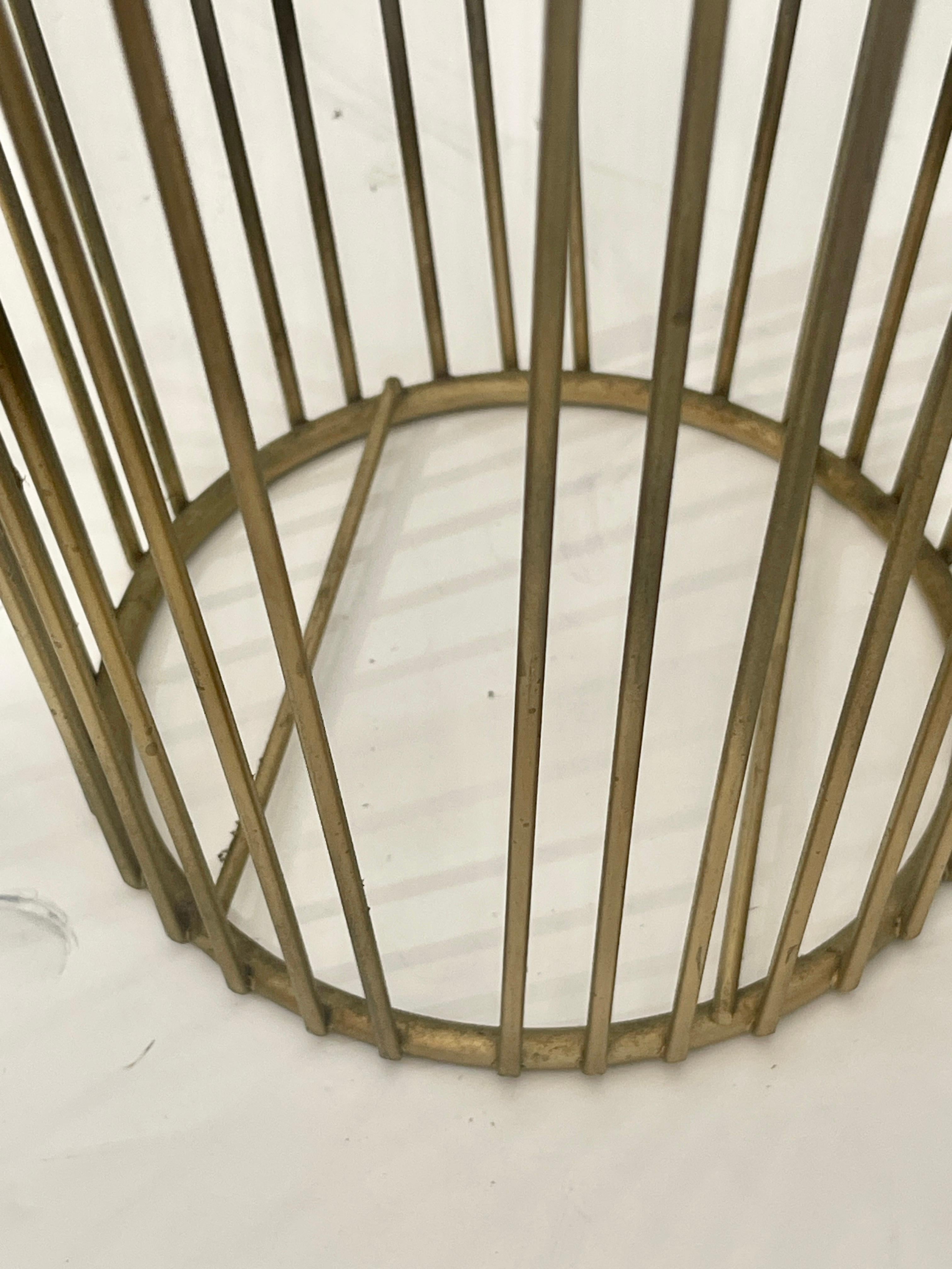 French Mid-Century Wire Umbrella Stand In The style of Mathieux Mategot For Sale