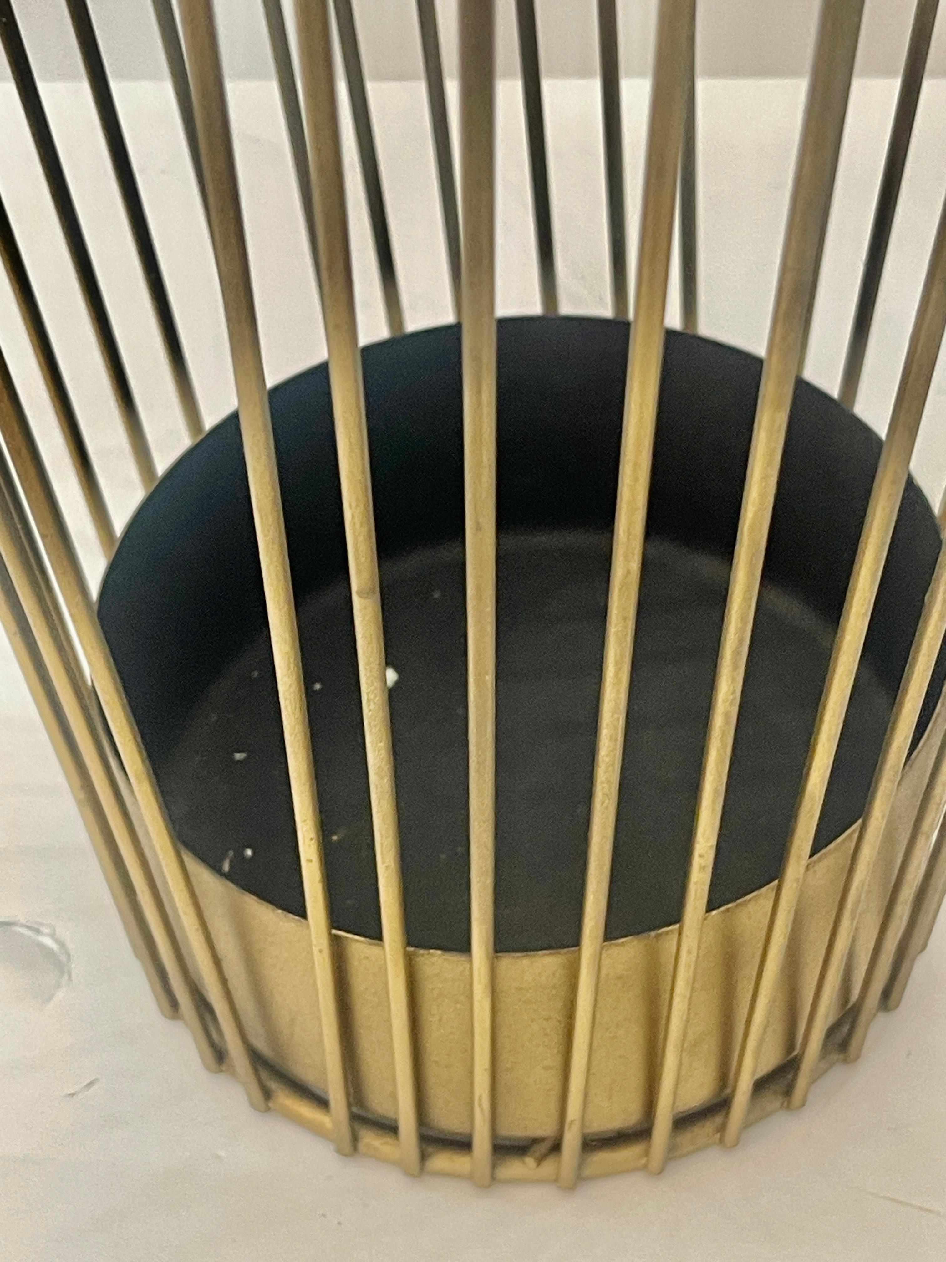 Hand-Crafted Mid-Century Wire Umbrella Stand In The style of Mathieux Mategot For Sale