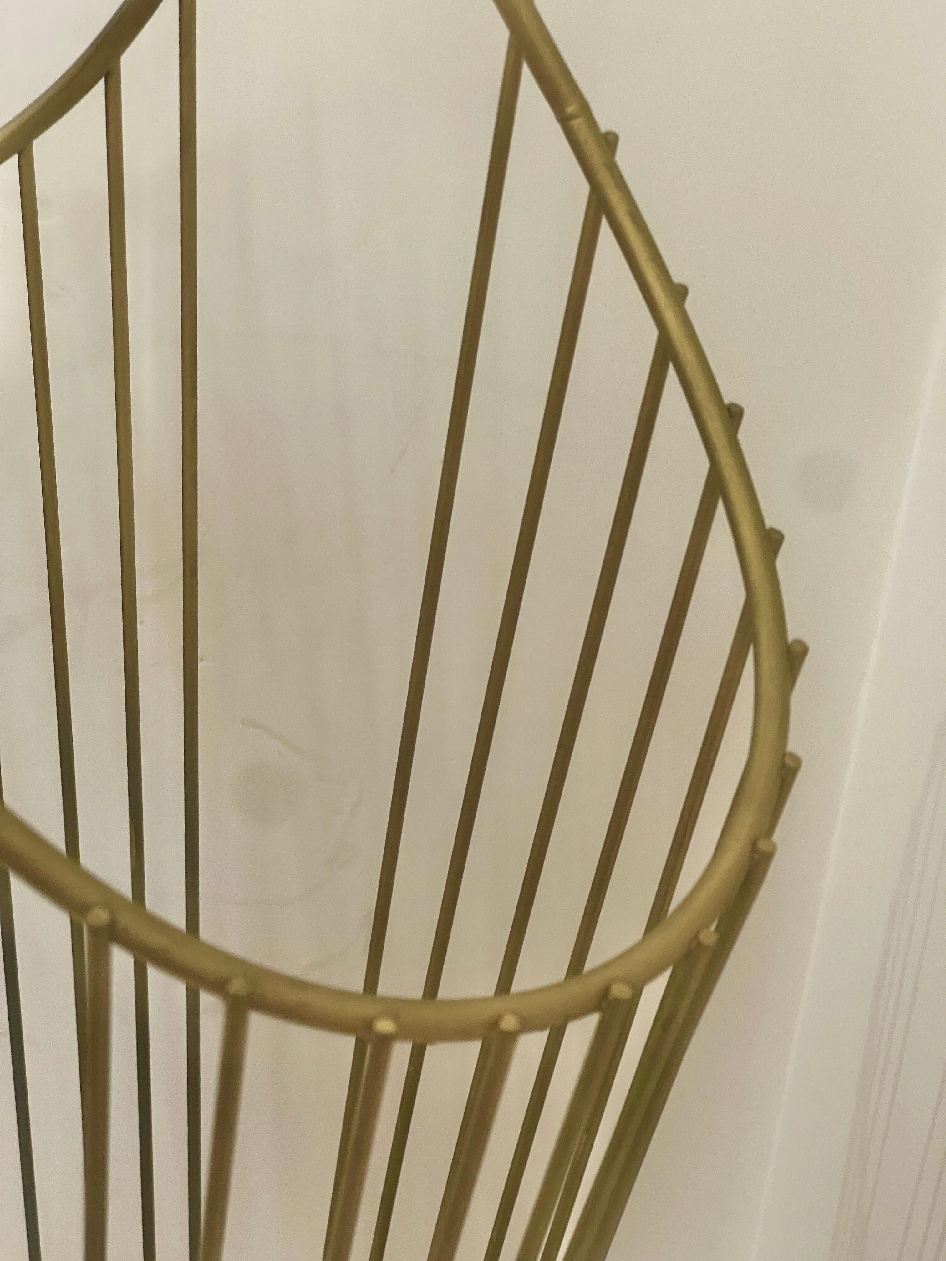 Mid-Century Wire Umbrella Stand In The style of Mathieux Mategot In Good Condition For Sale In West Palm Beach, FL