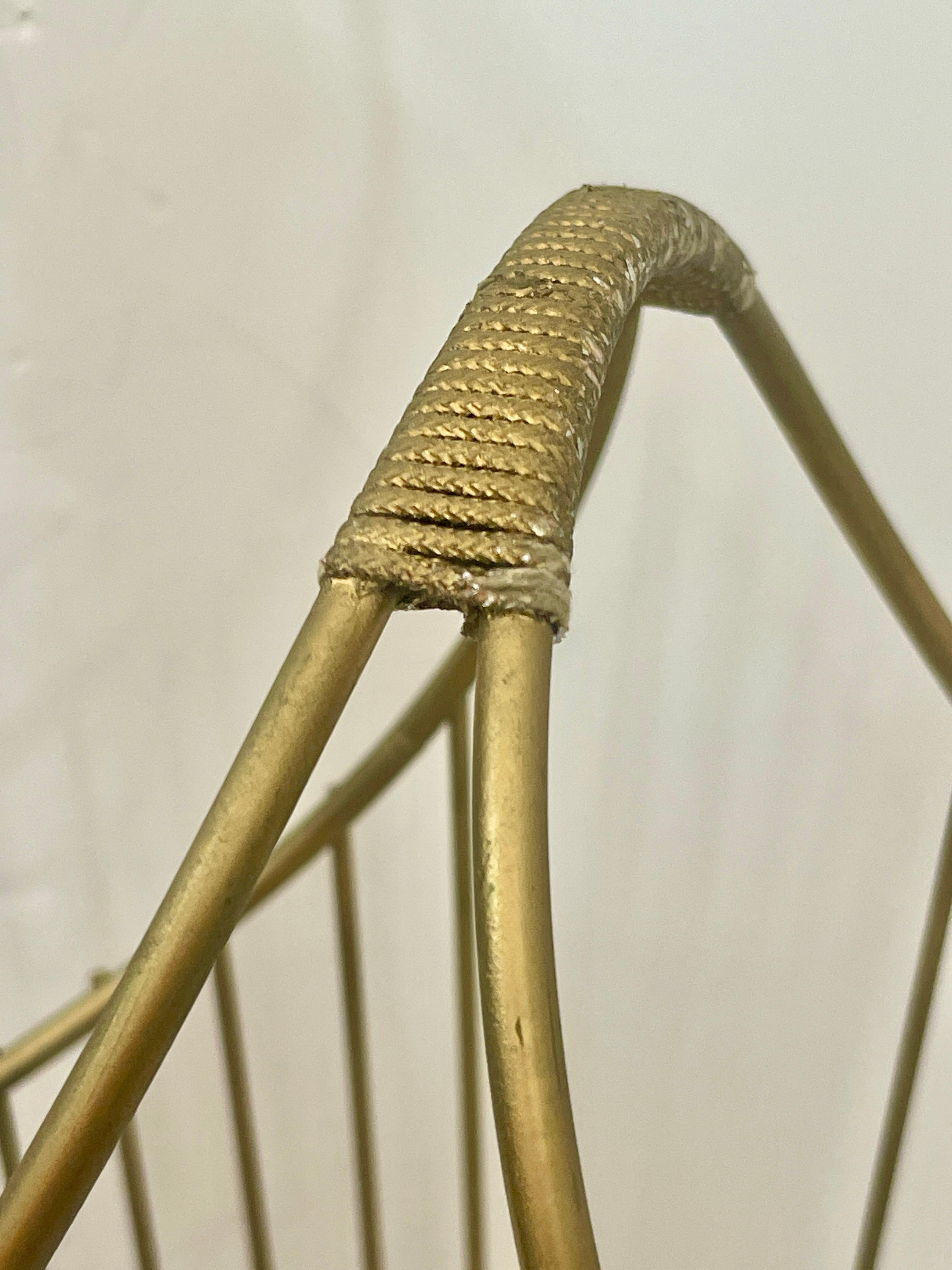 Late 20th Century Mid-Century Wire Umbrella Stand In The style of Mathieux Mategot For Sale