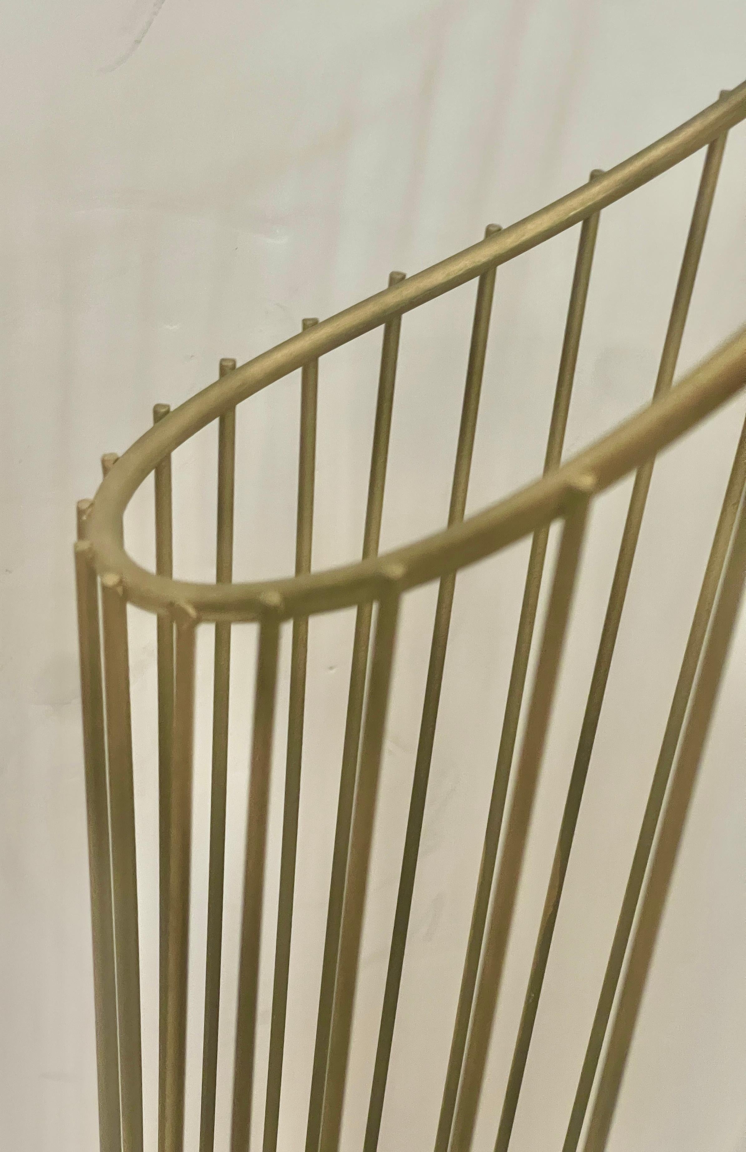 Metal Mid-Century Wire Umbrella Stand In The style of Mathieux Mategot For Sale