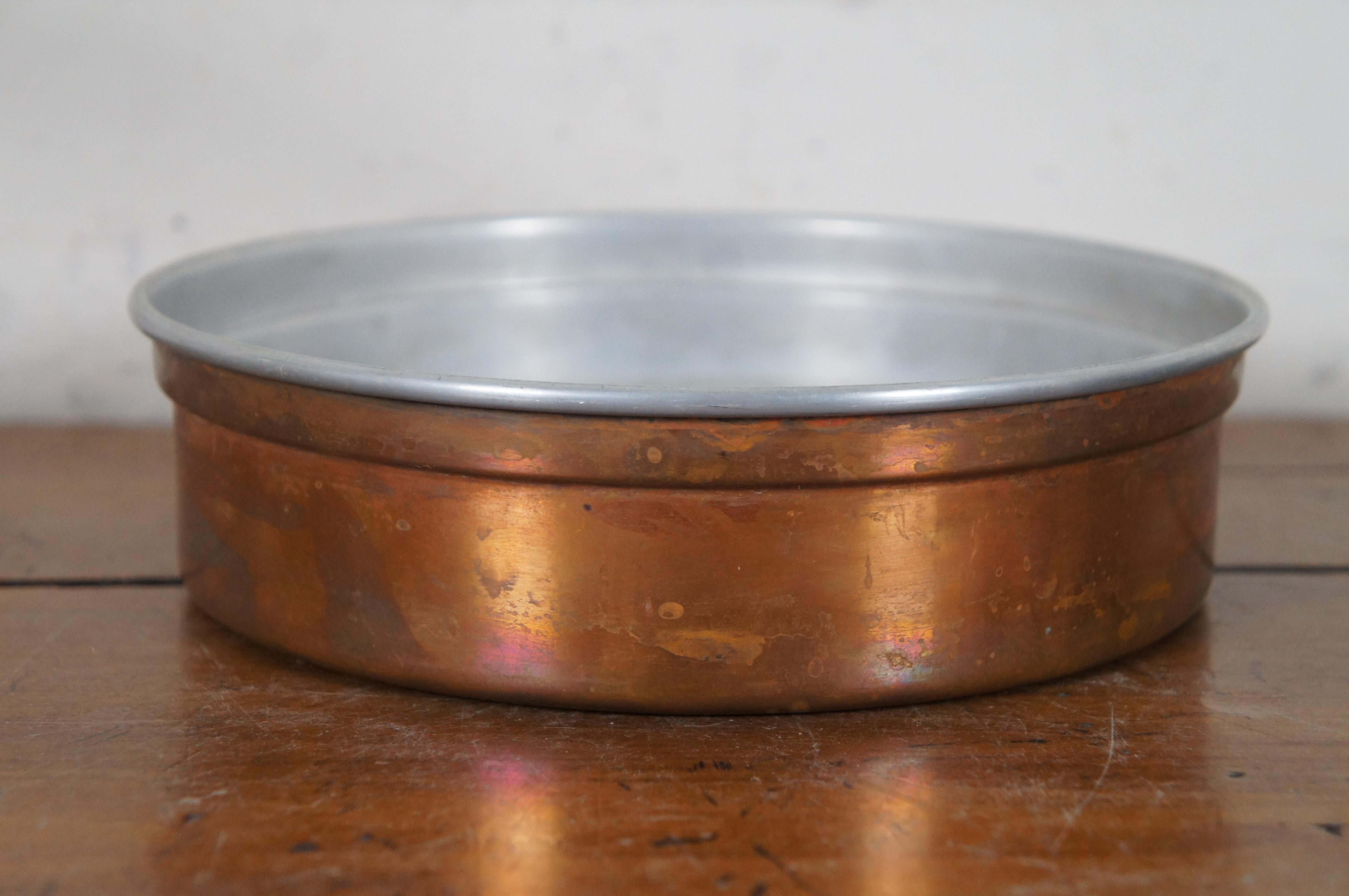 20th Century Mid Century Wittcrosse Copper Chafing Dish Burner Warmer Brass Stand Pot MCM 16
