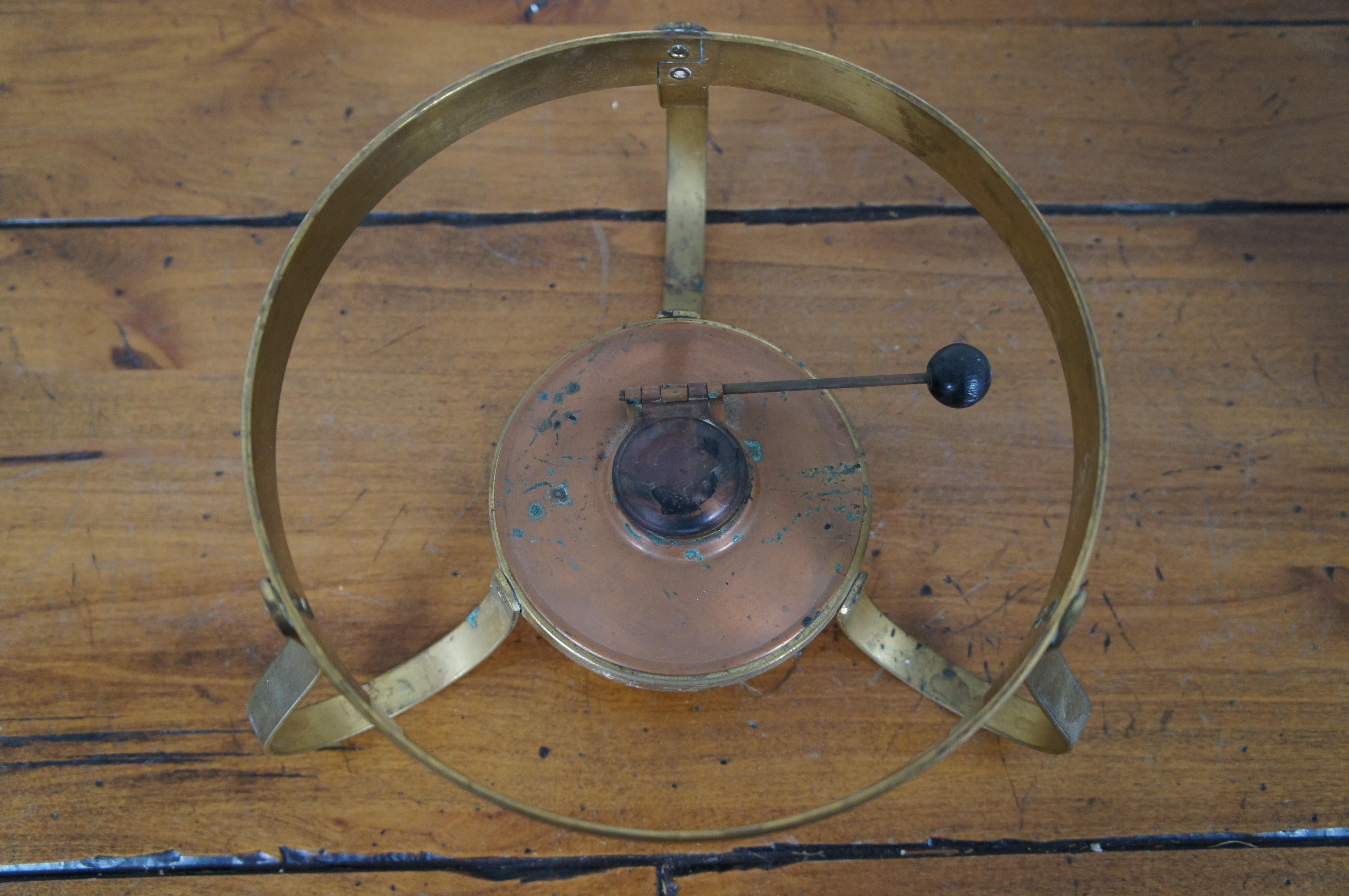Mid Century Wittcrosse Copper Chafing Dish Burner Warmer Brass Stand Pot MCM 16