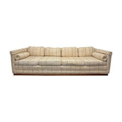 Mid Century W&J Sloane Plinth Base Tuxedo Sofa