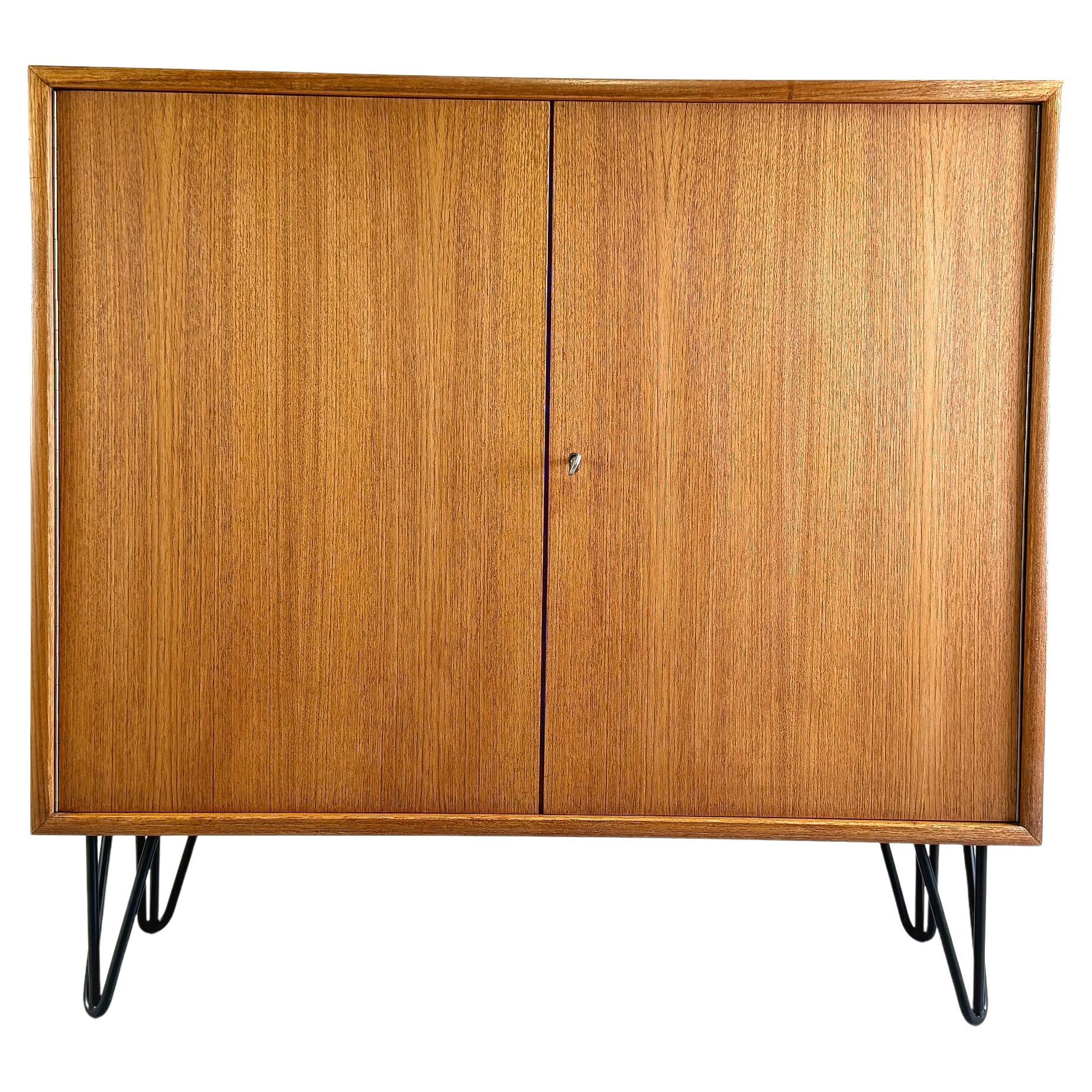 Mid Century WK Möbel Teak Kommode Schrank Hairpin Vintage