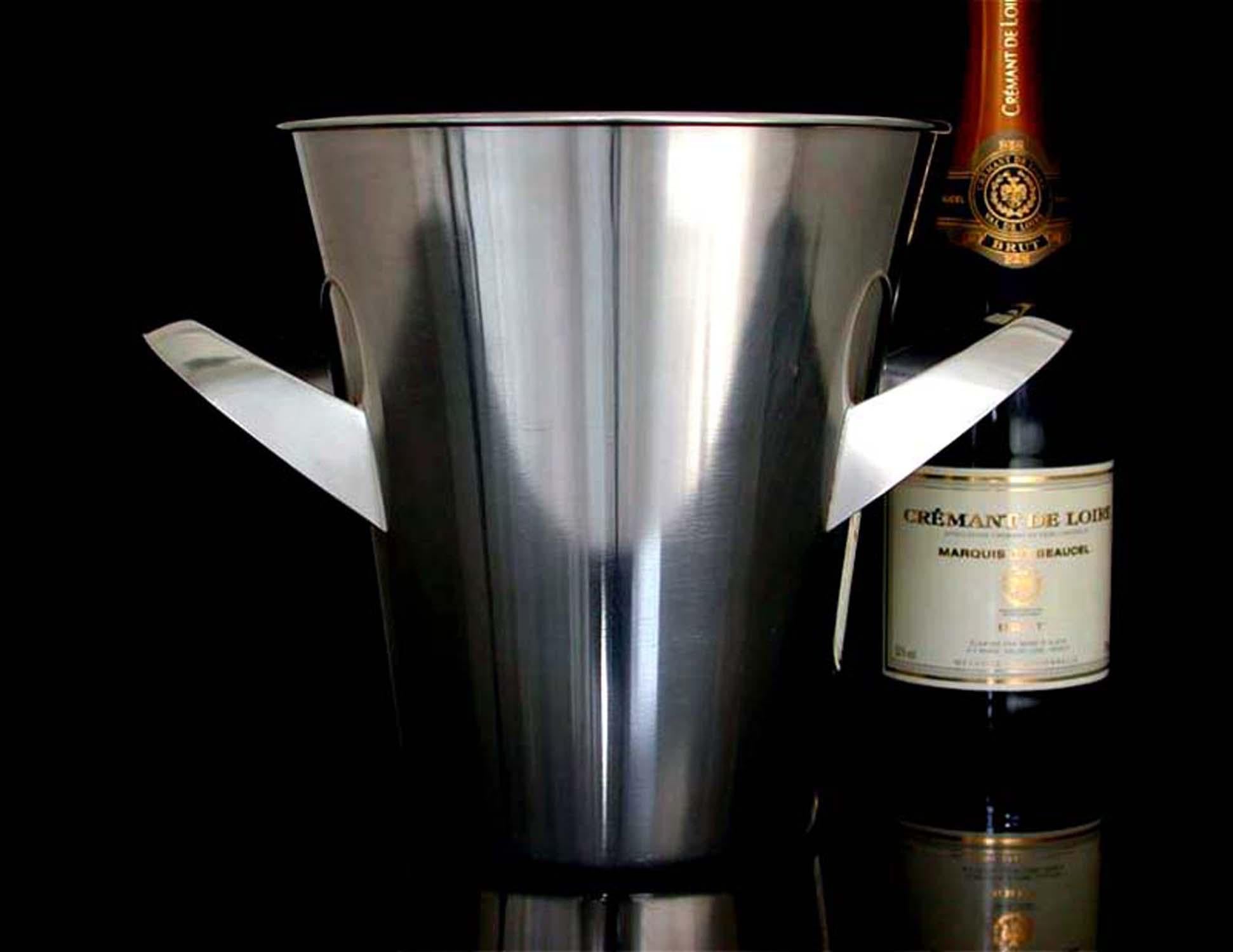 Midcentury WMF Silver Plated Ice Bucket Wine Cooler by Kurt Mayer, 1950s For Sale 1