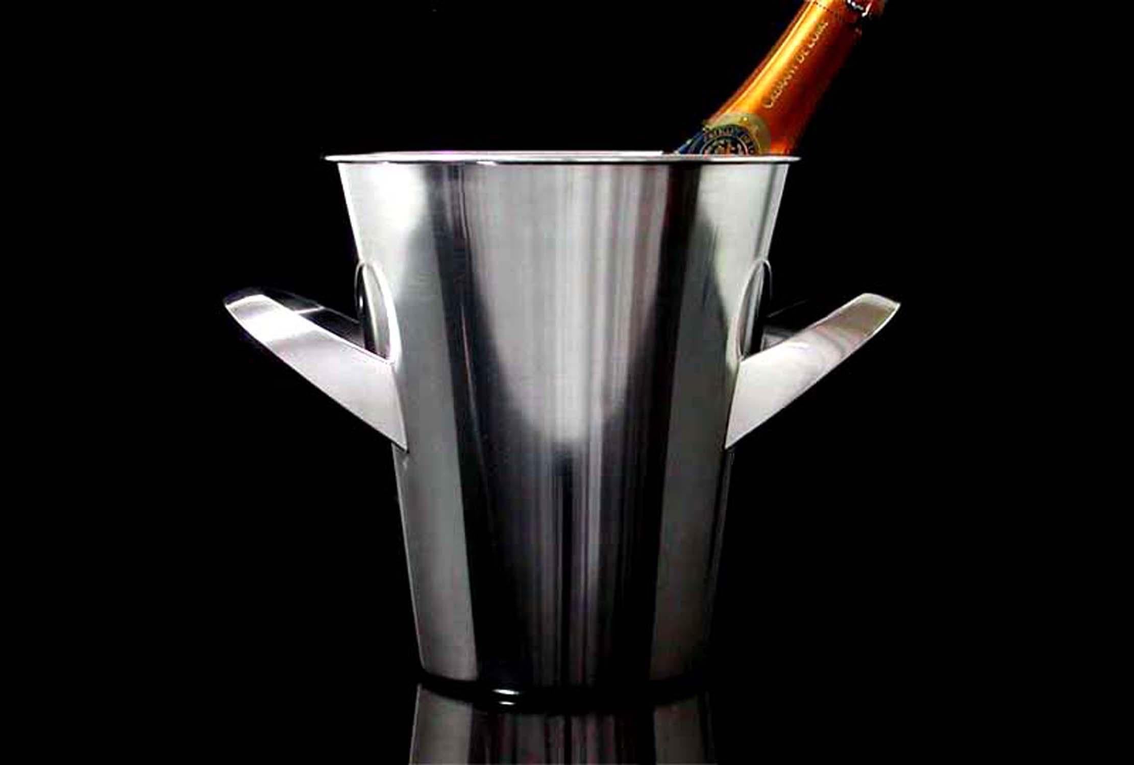 Midcentury WMF Silver Plated Ice Bucket Wine Cooler by Kurt Mayer, 1950s For Sale 3
