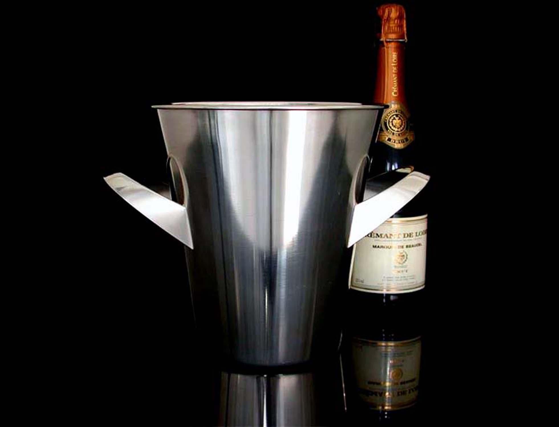 German Midcentury WMF Silver Plated Ice Bucket Wine Cooler by Kurt Mayer, 1950s For Sale