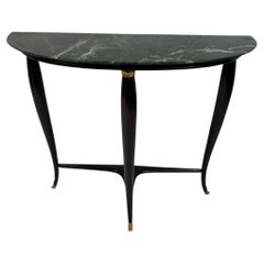 Console en bois du milieu du siècle, style Paolo Buffa, Italie, années 1950