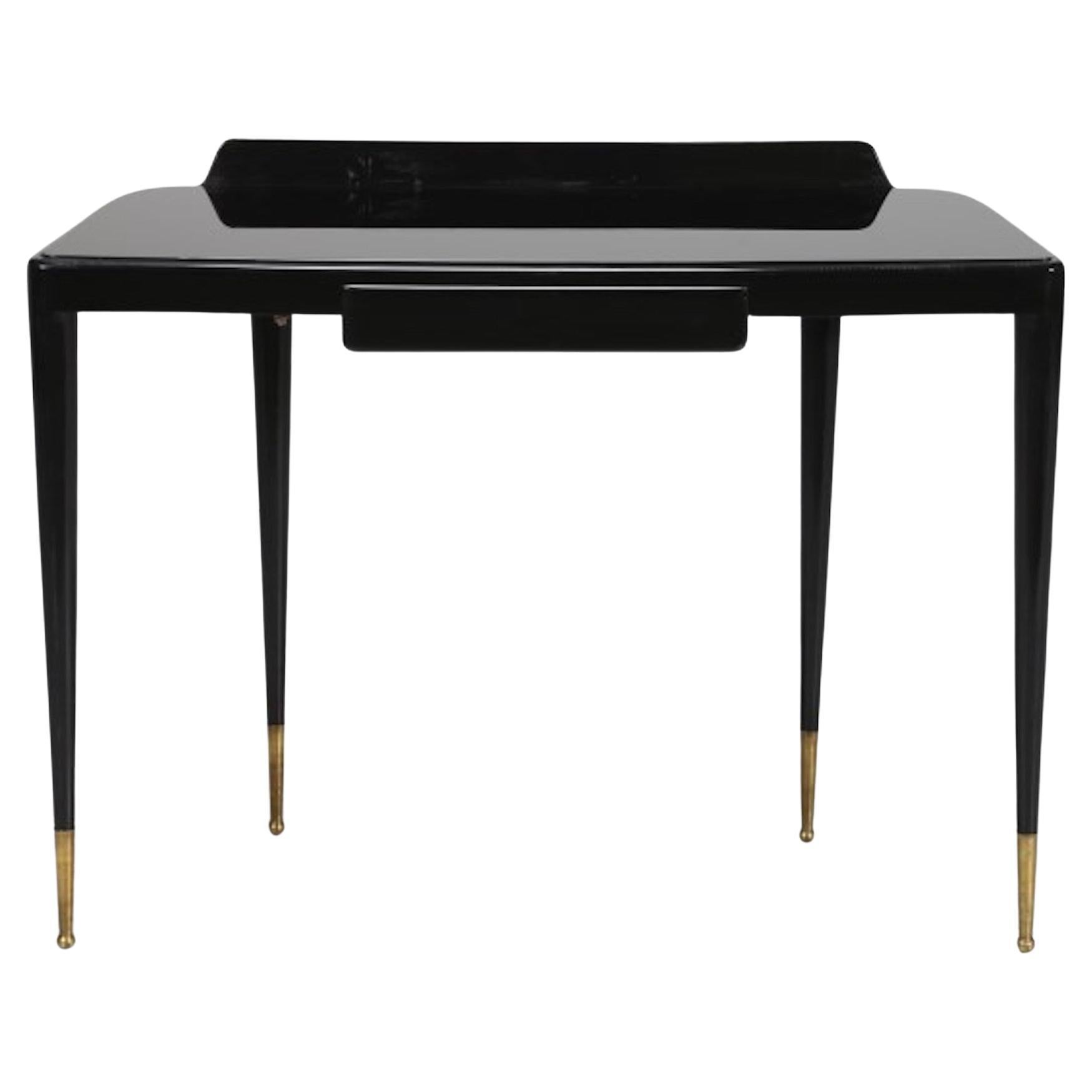 Mid-Century Wodden Console in the style of Gio Ponti, Italy 1950s