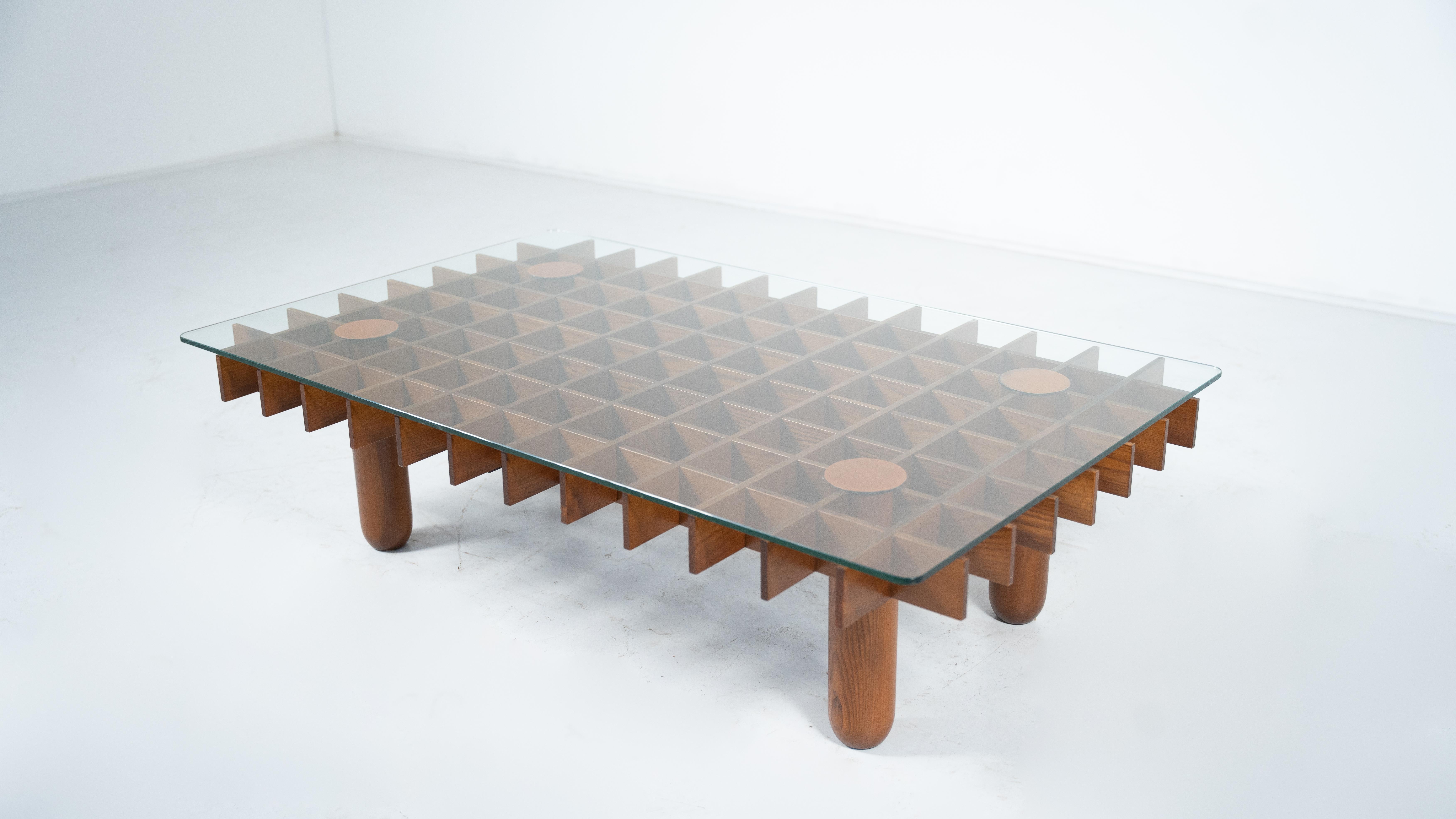 Mid-Century Wood and Glass Coffee Table in the style of Gianfranco Frattini, Italy, 1970s

Gianfranco Frattini (1926 – 2004) is an Italian architect and industrial designer belonging to the generation that participated in the revival of Italian