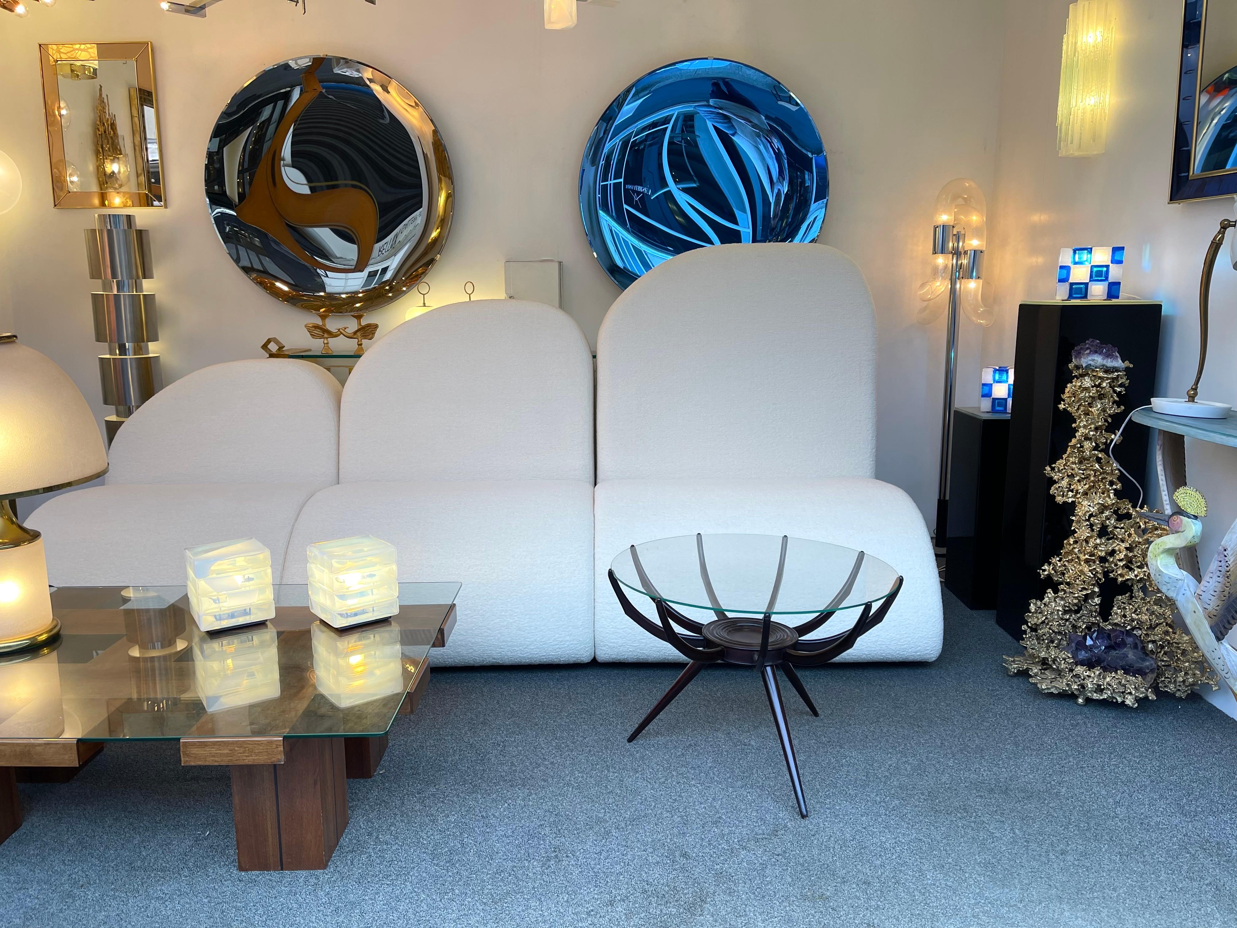 Italian Mid Century Wood and Glass Spider Coffee Table by Carlo De Carli, Italy, 1950s For Sale