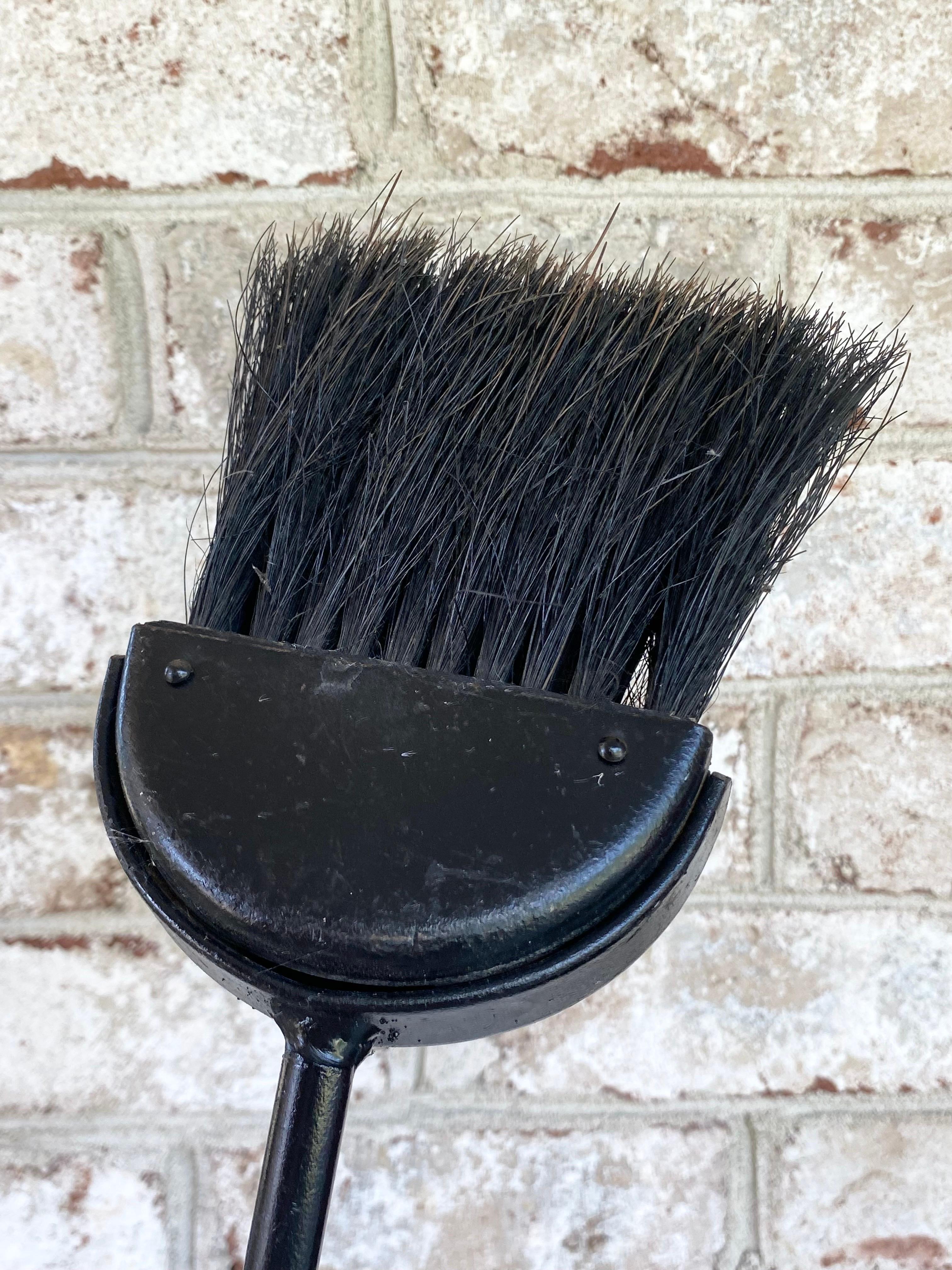 20th Century Mid-Century Wood and Iron Fireplace Tools